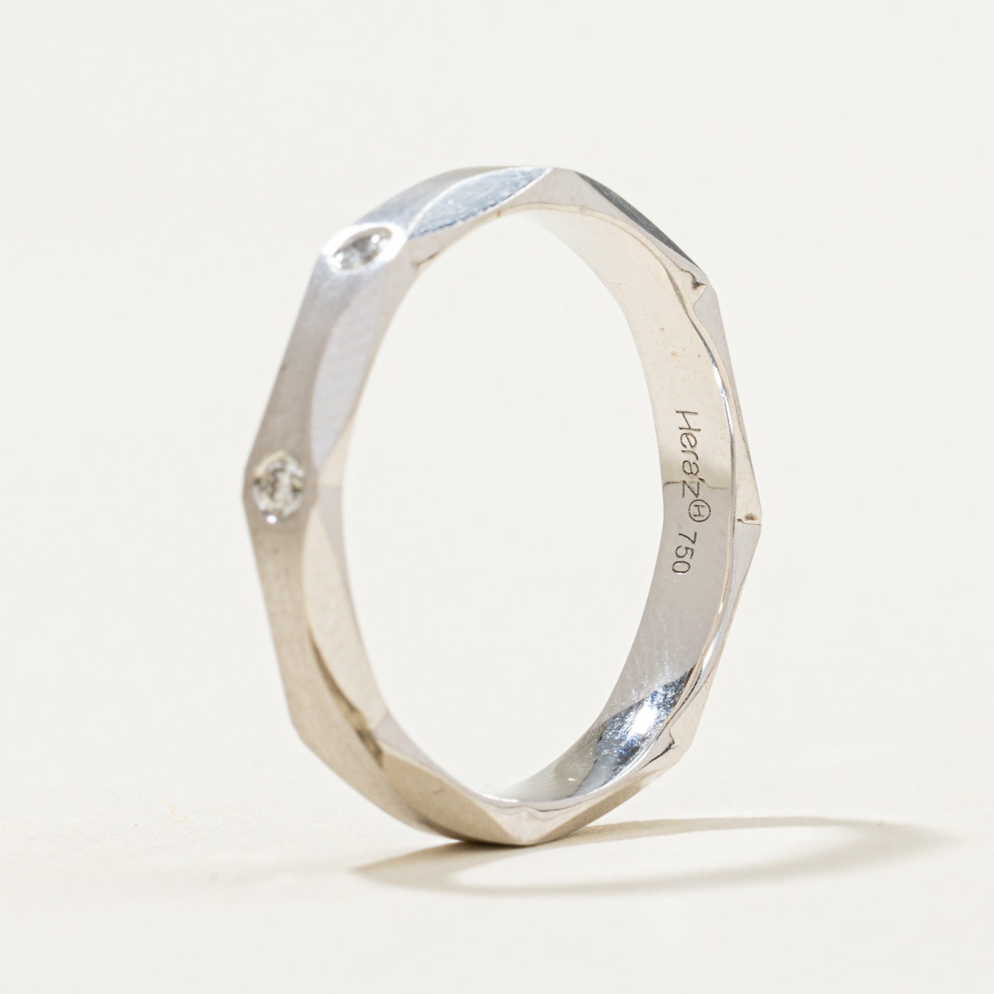 Semi Eternity Diamond Faceted Band | 0.06ctw | SZ 6.5