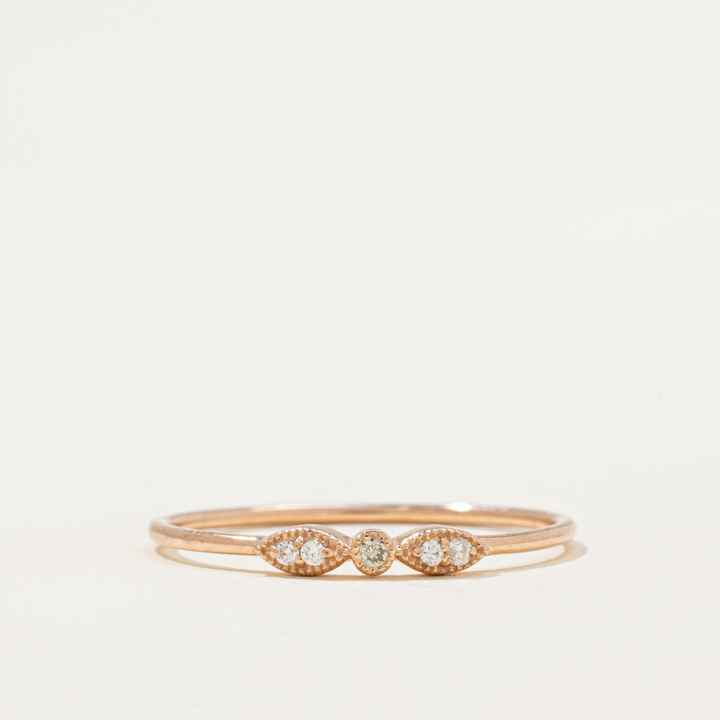 Rose Gold Diamond Petite Ring | 0.04ctw | SZ 9