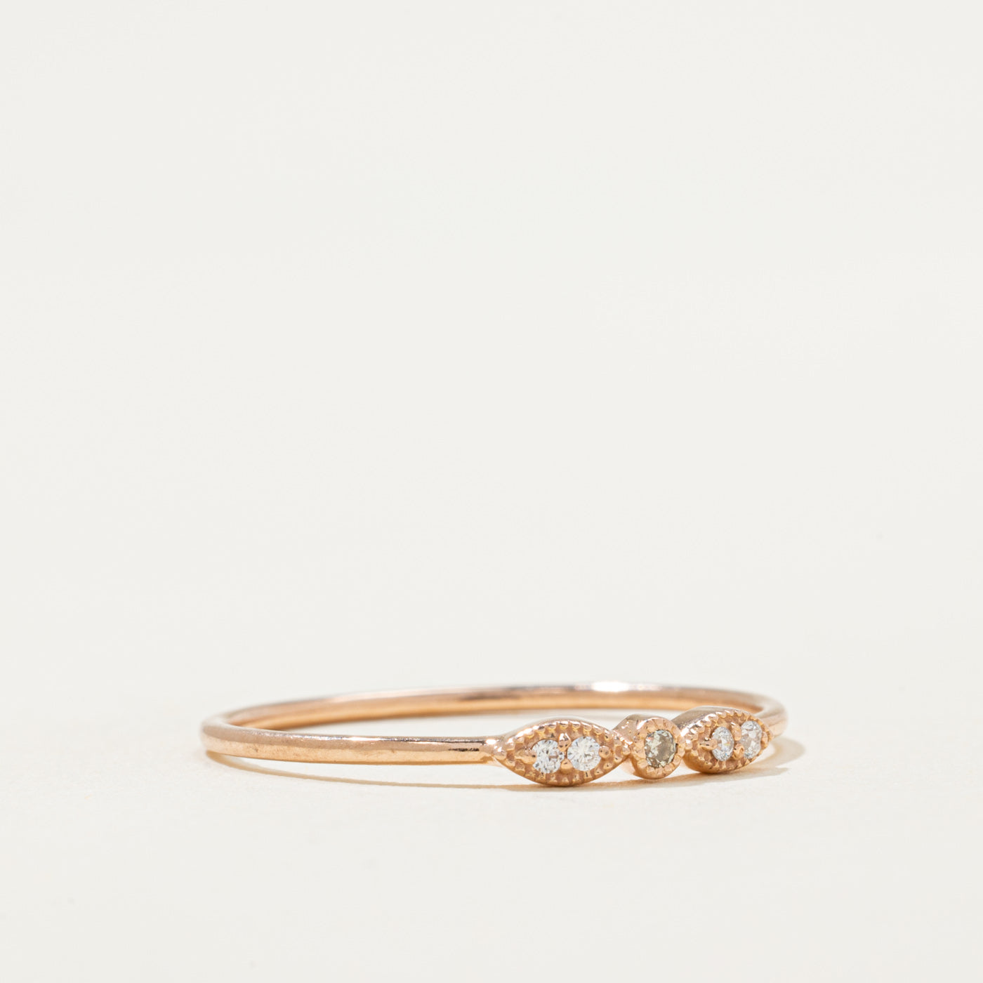 Rose Gold Diamond Petite Ring | 0.04ctw | SZ 9