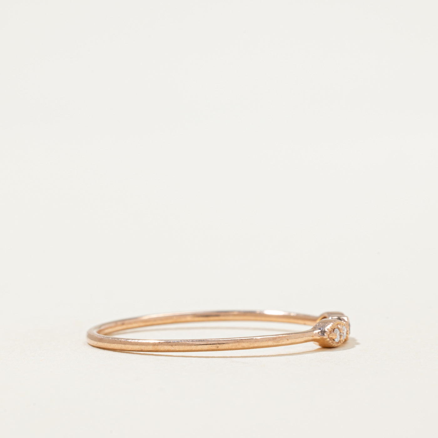 Rose Gold Diamond Petite Ring | 0.04ctw | SZ 9