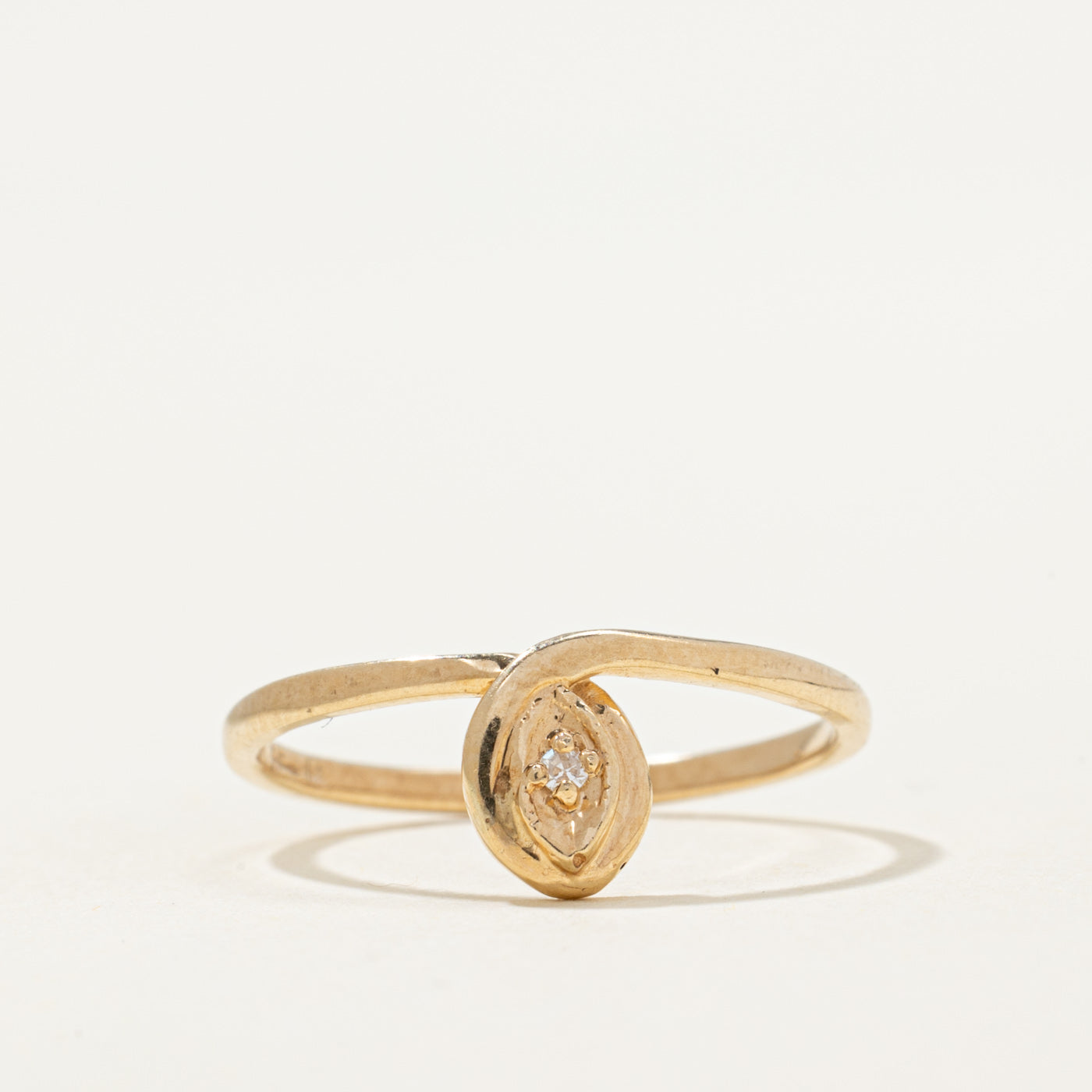 Single Stone Diamond Loop Ring | 0.01ct | SZ 6.25