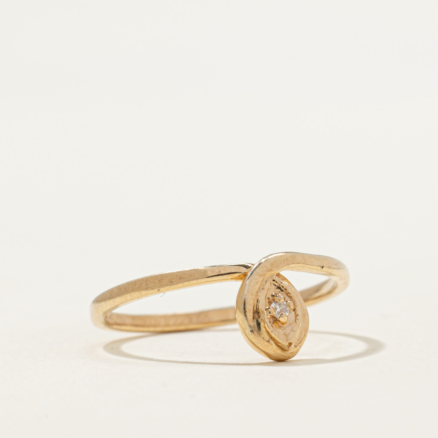 Single Stone Diamond Loop Ring | 0.01ct | SZ 6.25