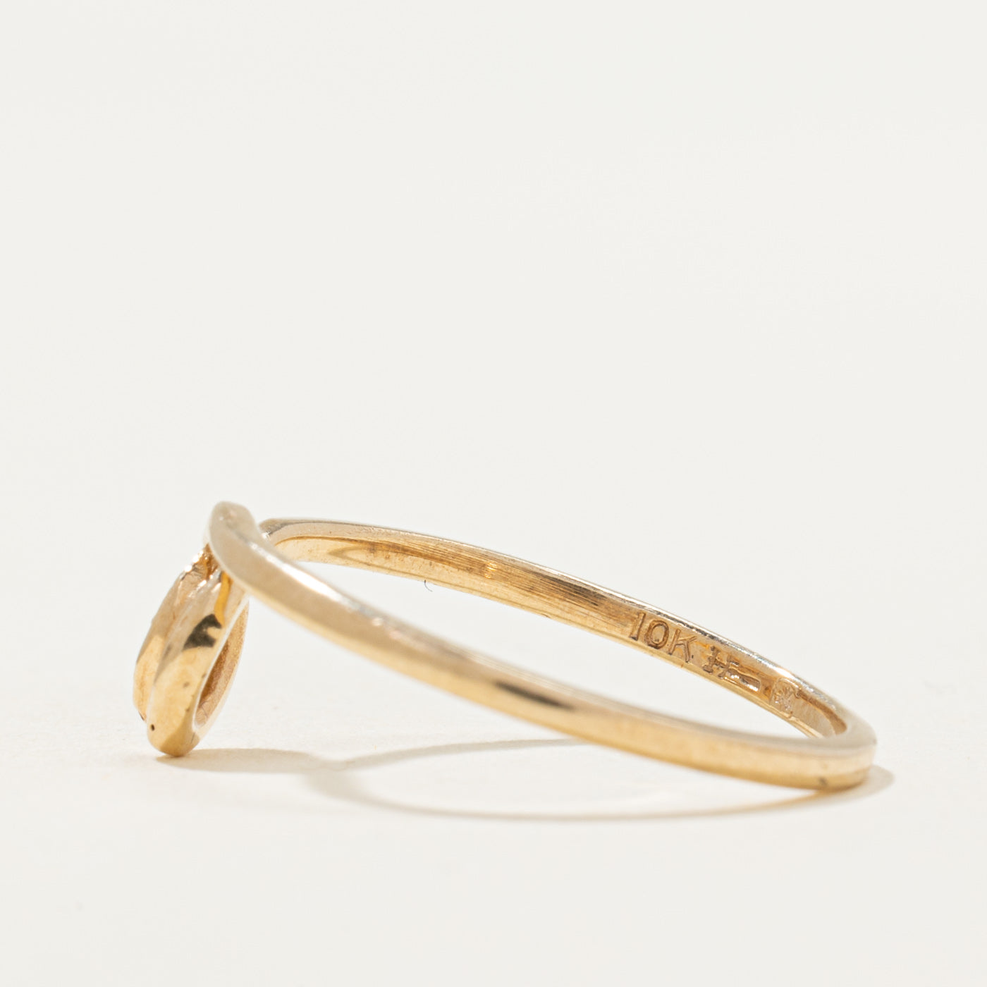 Single Stone Diamond Loop Ring | 0.01ct | SZ 6.25