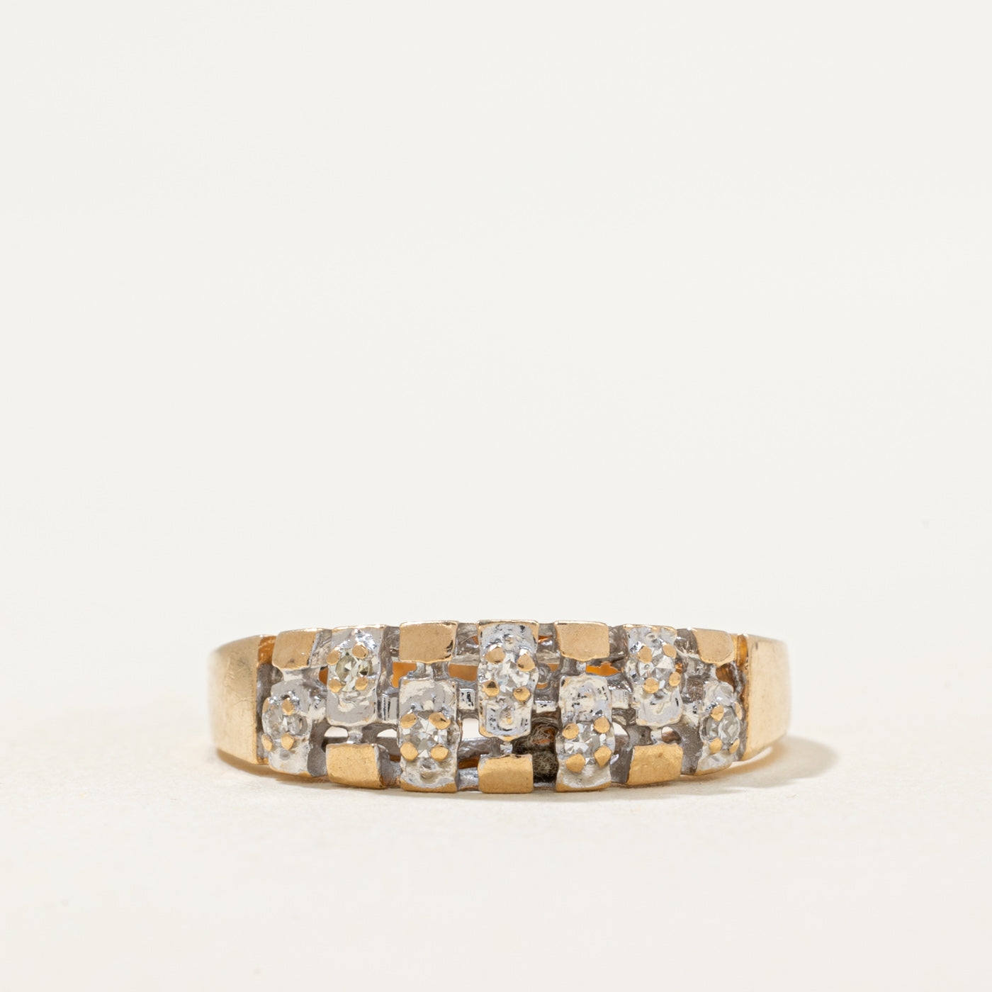 Diamond Multi Column Ring | 0.07ctw | SZ 6.75