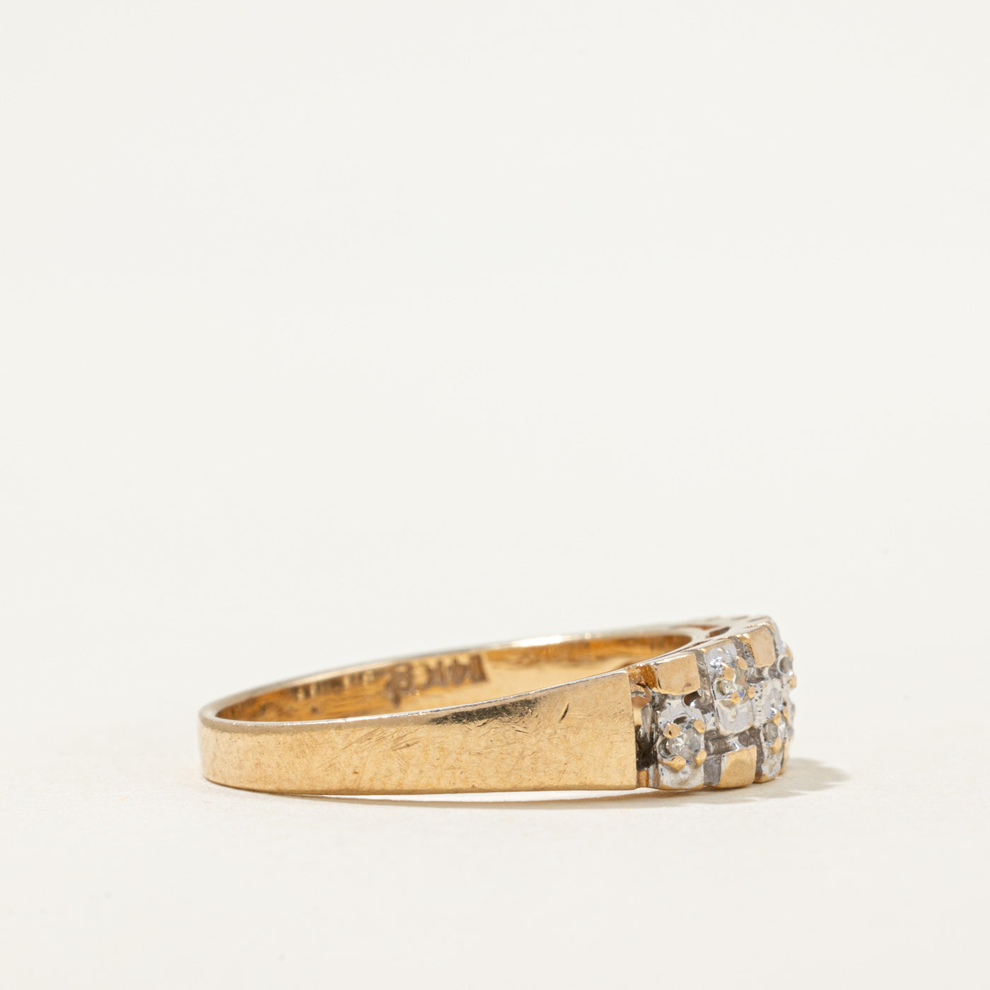 Diamond Multi Column Ring | 0.07ctw | SZ 6.75