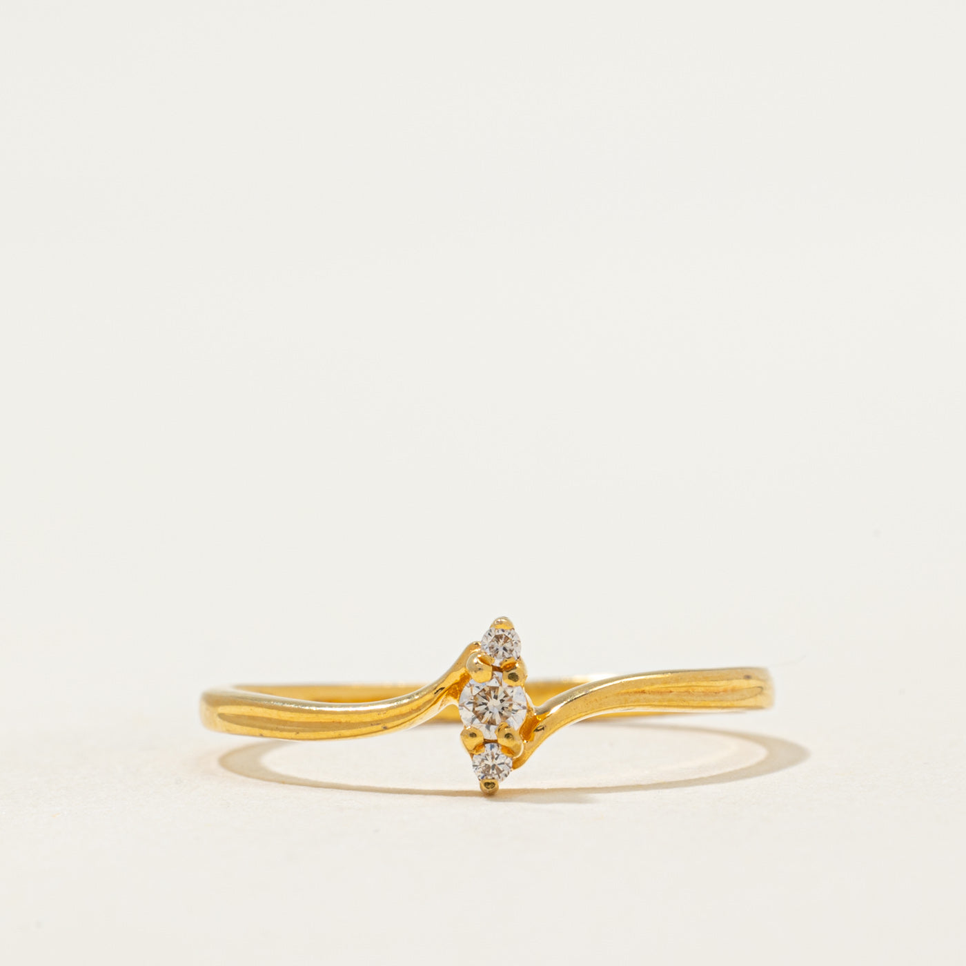 Diamond Petite Bypass Ring | 0.06ctw | SZ 7