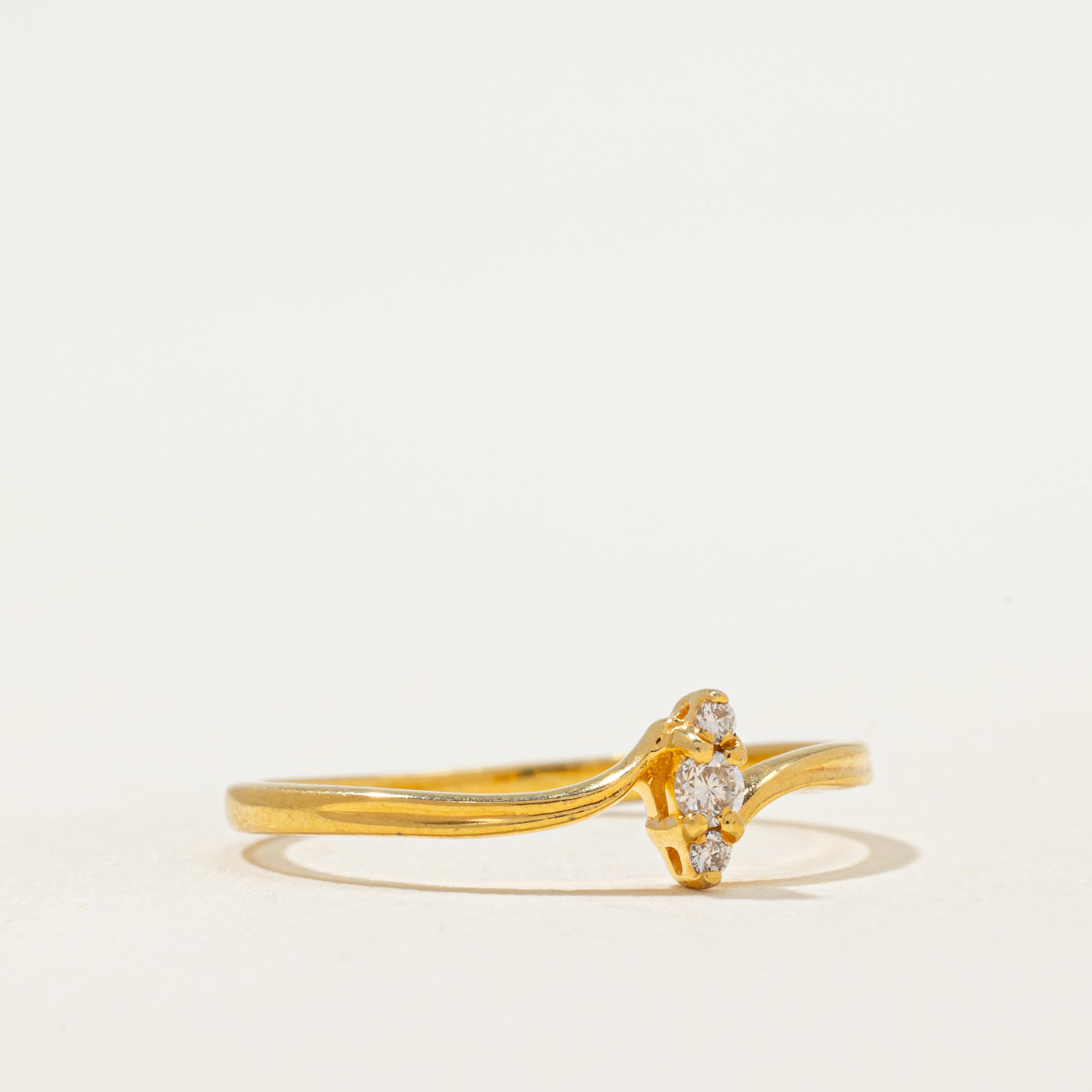 Diamond Petite Bypass Ring | 0.06ctw | SZ 7