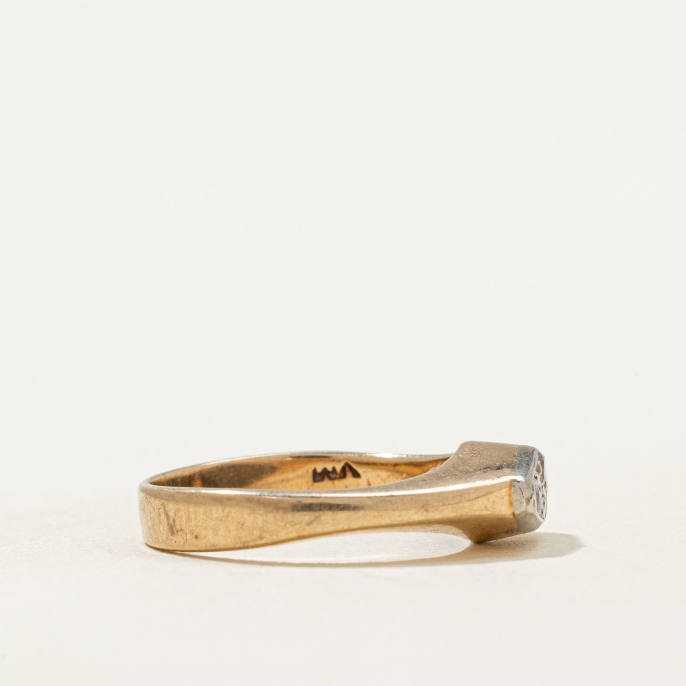 Bague fine à quatre diamants | 0,08 ct au total | Taille 3