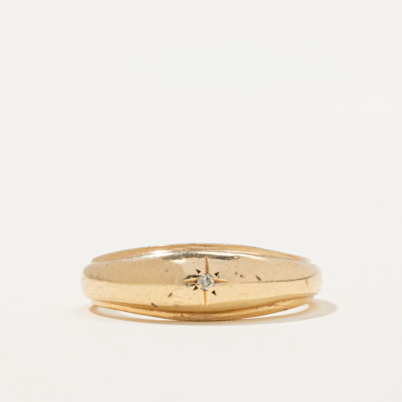 Star Set Diamond Dome Ring | 0.01ct | SZ 6.5