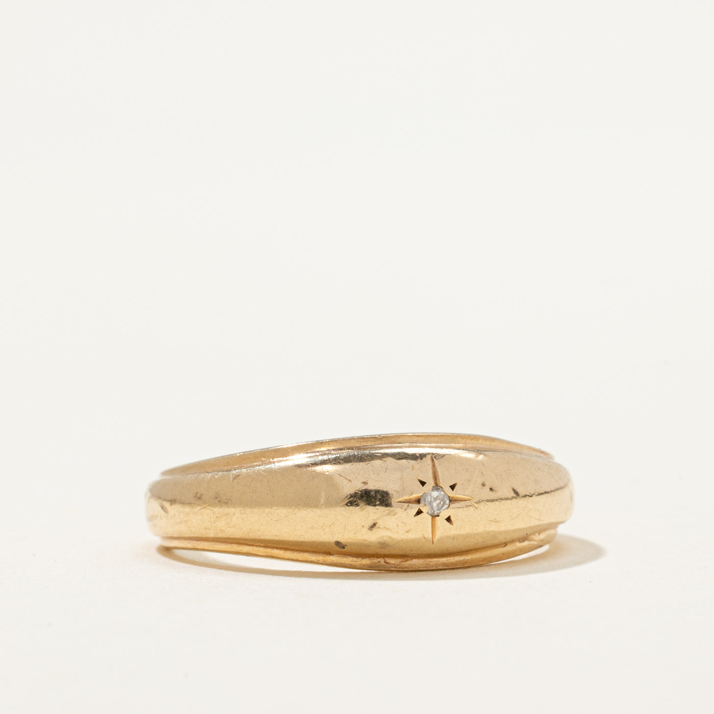 Star Set Diamond Dome Ring | 0.01ct | SZ 6.5