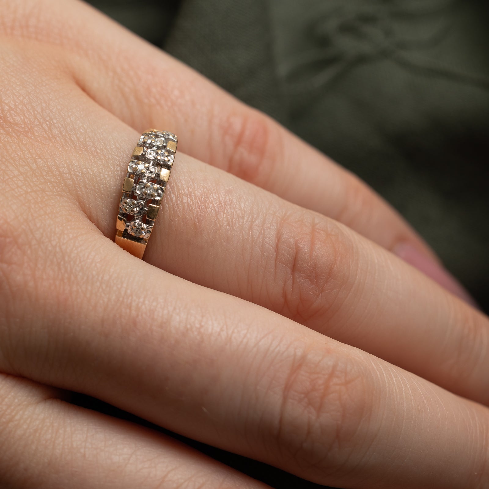 Diamond Multi Column Ring | 0.07ctw | SZ 6.75