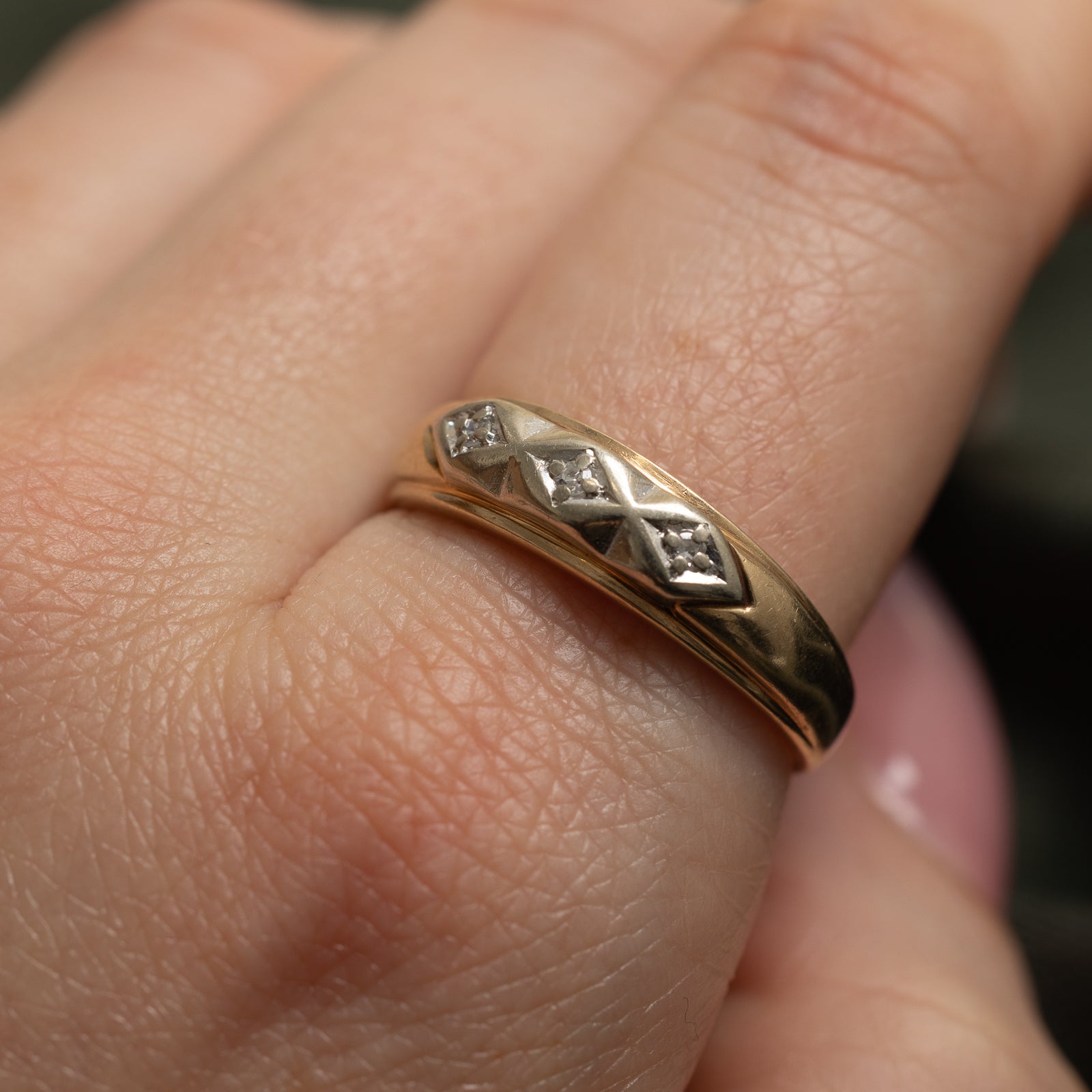 Three Stone Diamond Ring | 0.03ctw | SZ 8.5