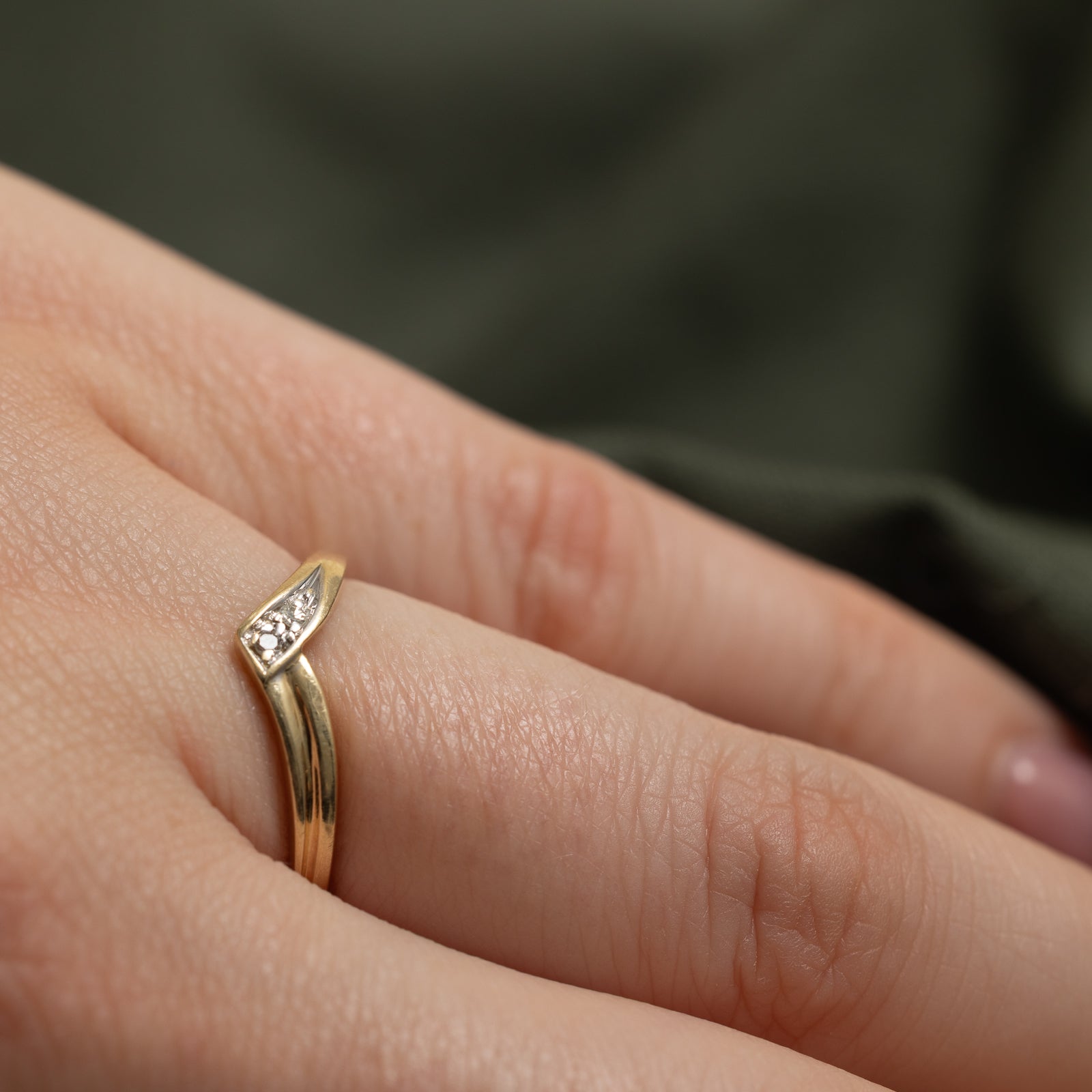 Diamond Chevron Ring | 0.02ctw | SZ 5.75