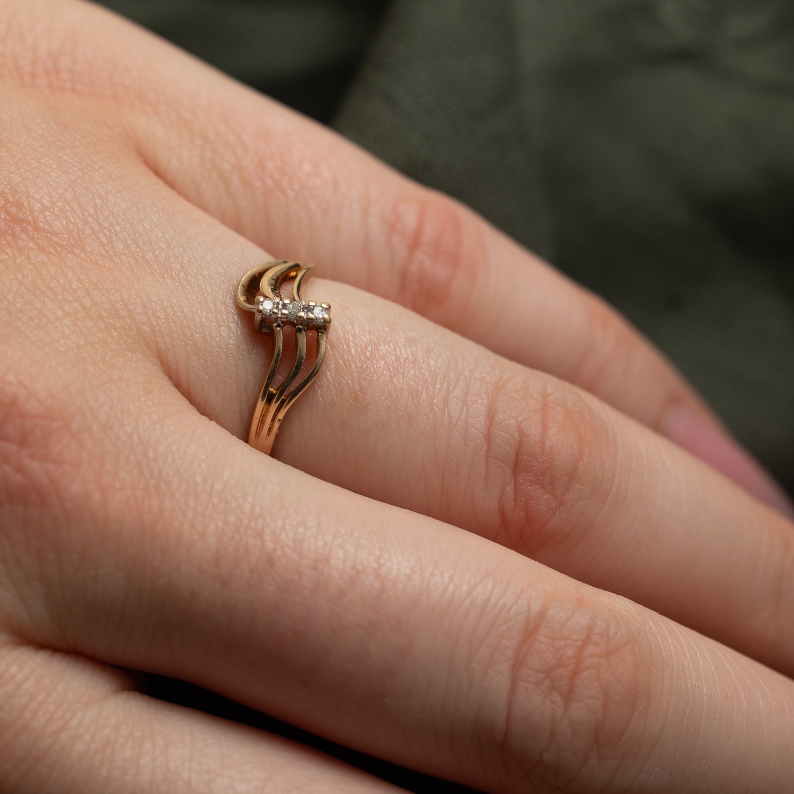 Diamond Triple Wave Ring | 0.03ctw | SZ 5.5