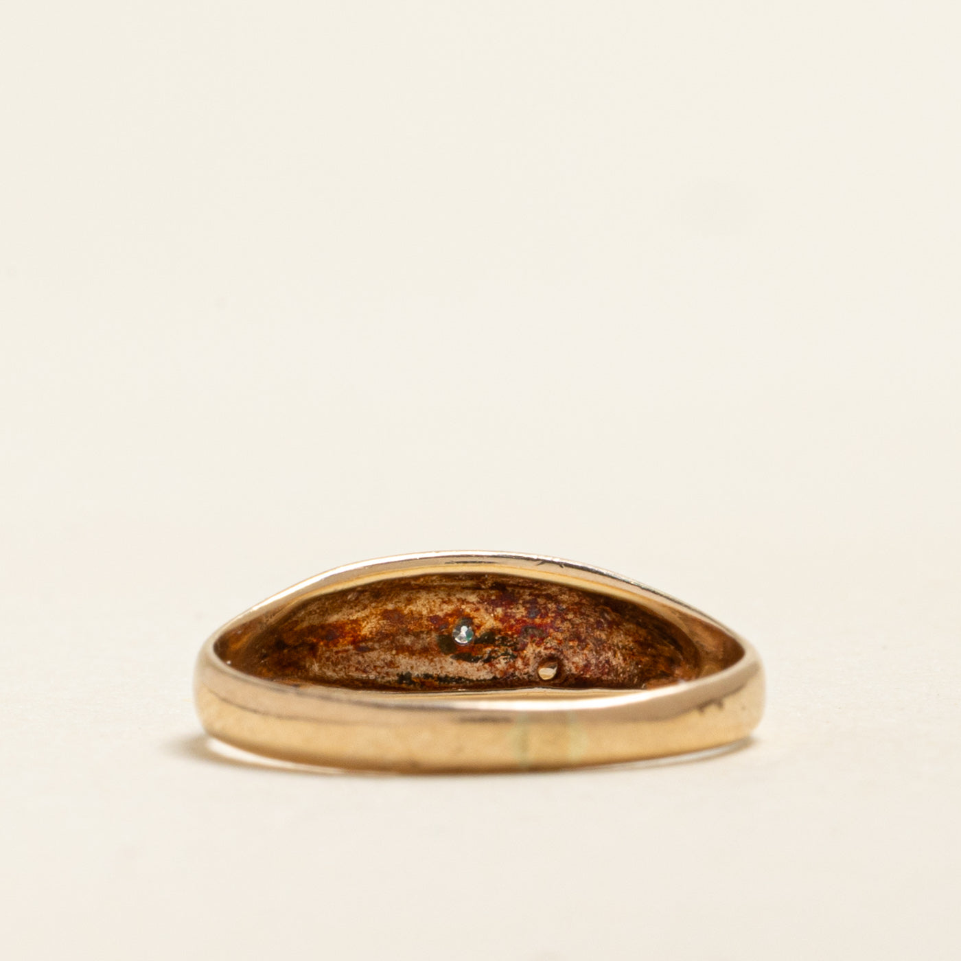 Star Set Diamond Petite Dome Ring | 0.01ct | SZ 5.75