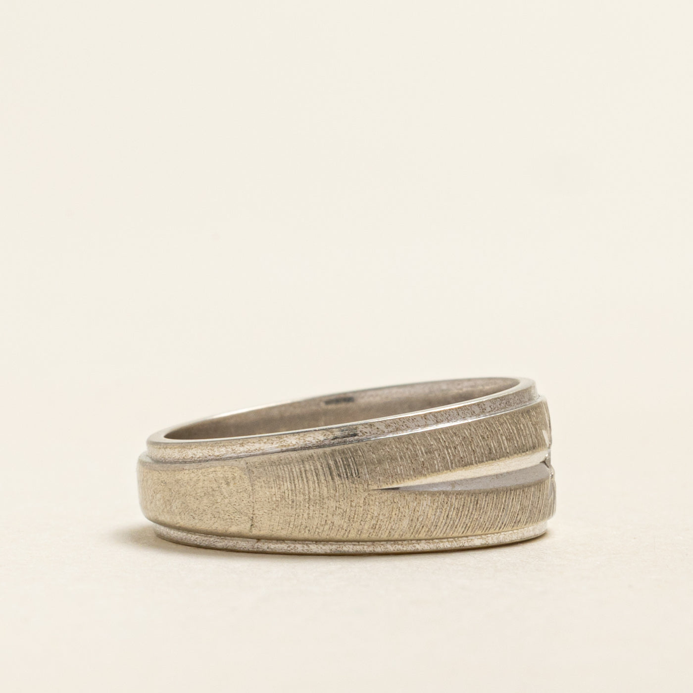 White Gold Star Set Diamond Band | 0.01ct | SZ 5.25