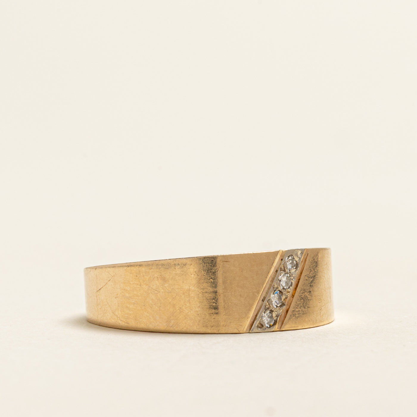 Diagonal Diamond Band | 0.06ctw | SZ 9.75
