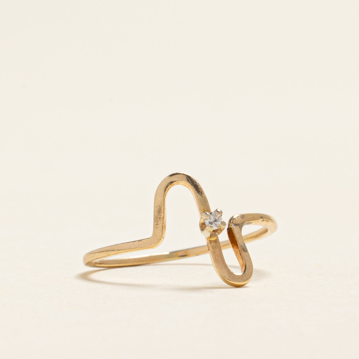 Diamond Wave Ring | 0.01ct | SZ 1.75
