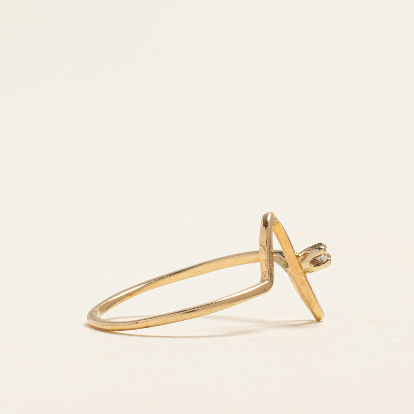 Diamond Wave Ring | 0.01ct | SZ 1.75