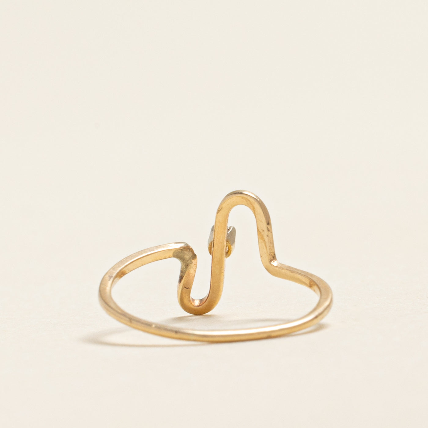 Diamond Wave Ring | 0.01ct | SZ 1.75