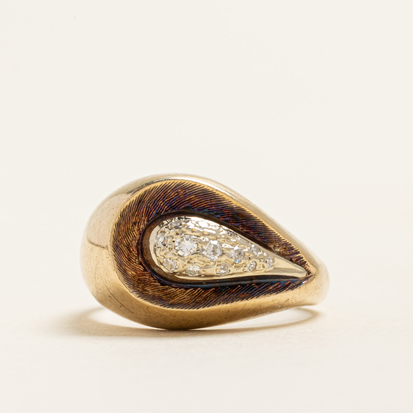 Diamond Pear Shaped Cluster Cocktail Ring | 0.12ctw | SZ 7.25