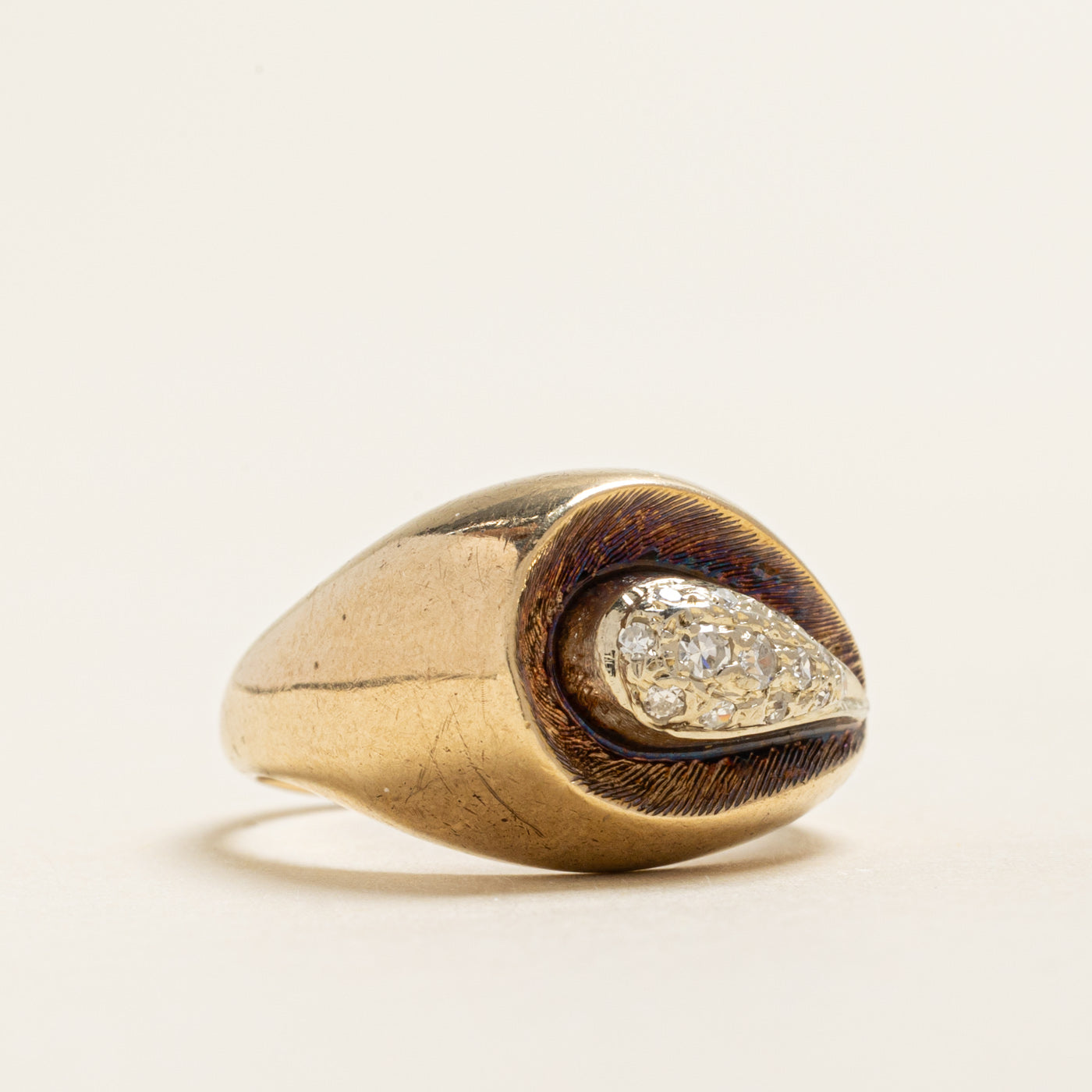 Diamond Pear Shaped Cluster Cocktail Ring | 0.12ctw | SZ 7.25