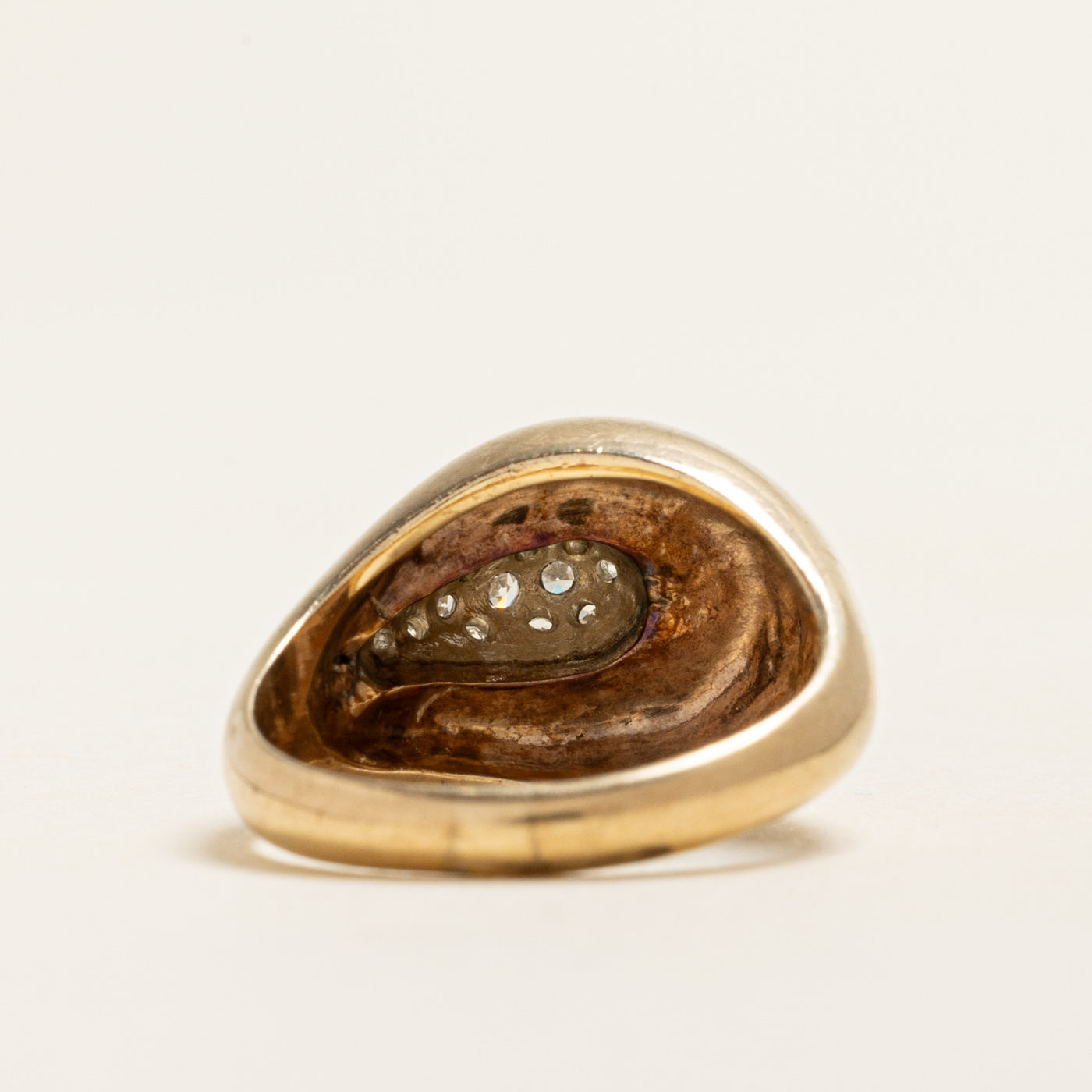 Diamond Pear Shaped Cluster Cocktail Ring | 0.12ctw | SZ 7.25