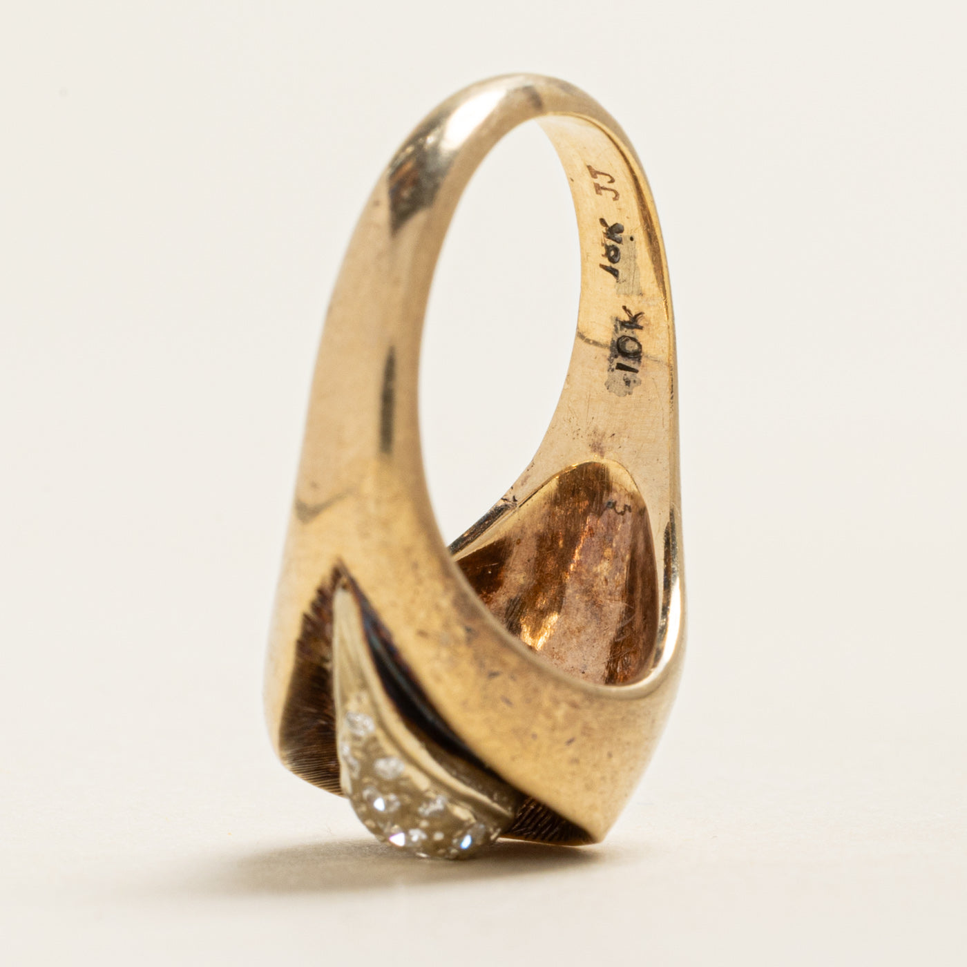 Diamond Pear Shaped Cluster Cocktail Ring | 0.12ctw | SZ 7.25