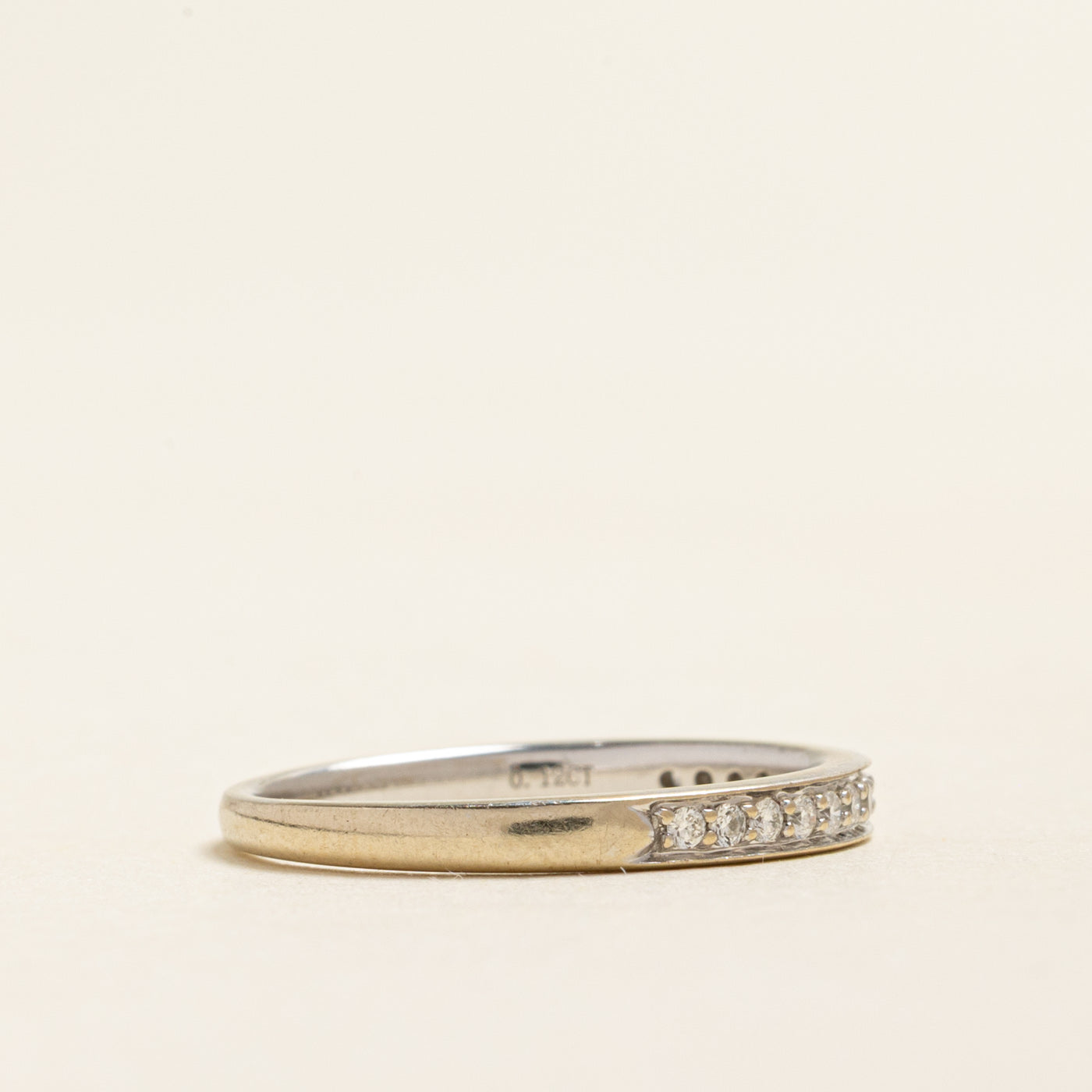 18k Semi Eternity Diamond Band | 0.12ctw | 2.30mm | SZ 5.75