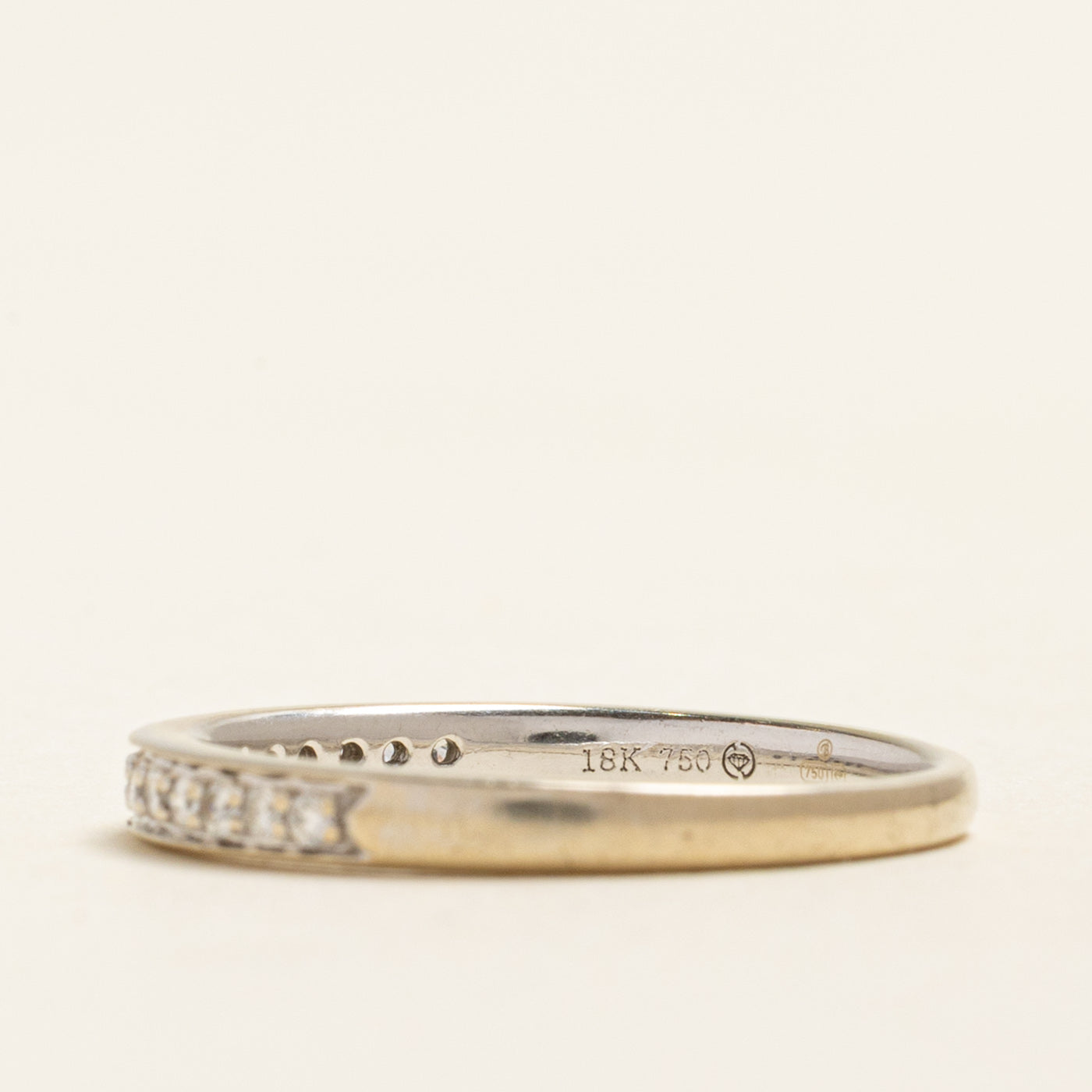18k Semi Eternity Diamond Band | 0.12ctw | 2.30mm | SZ 5.75
