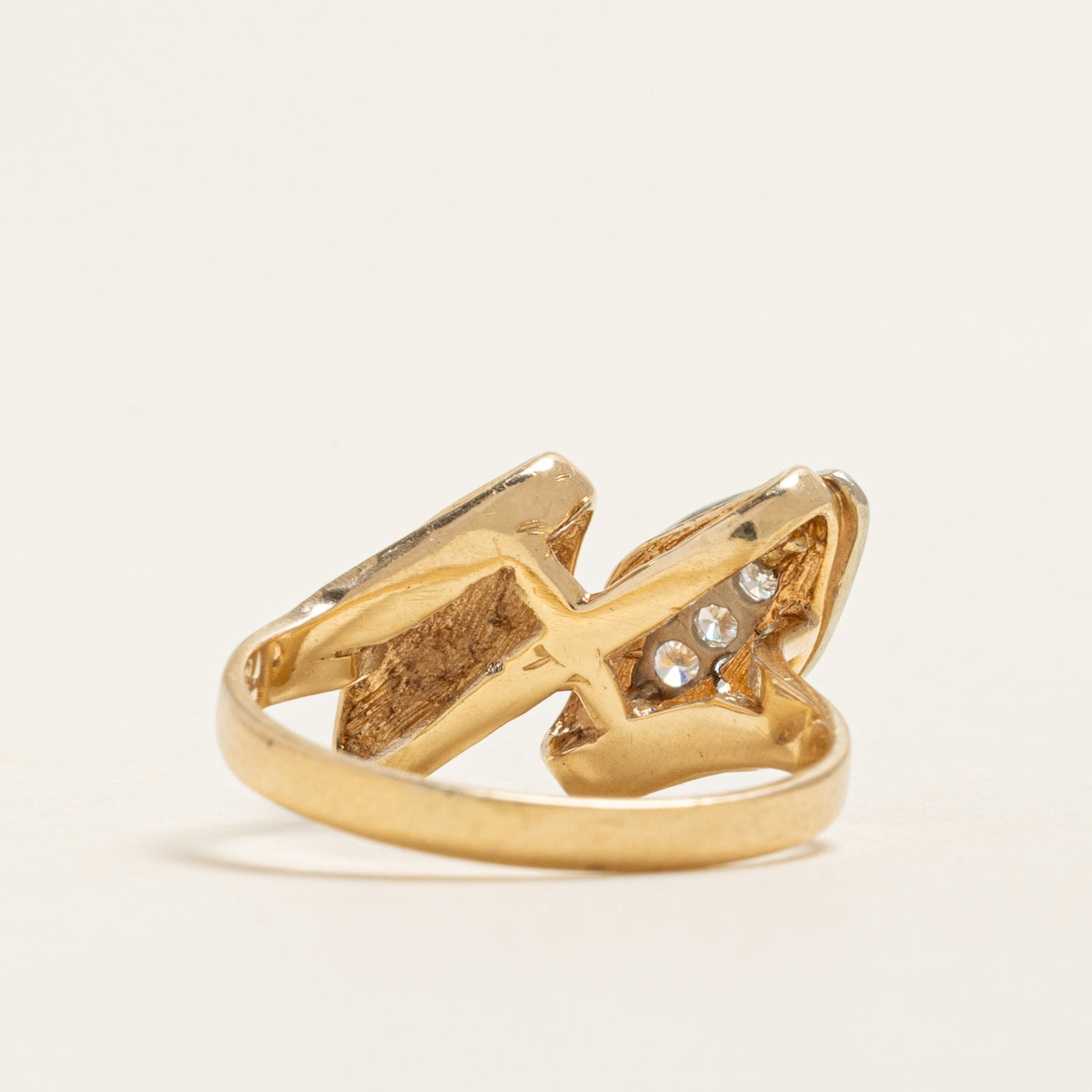 Yellow Gold Diamond Cocktail Ring | 0.15ctw | SZ 6