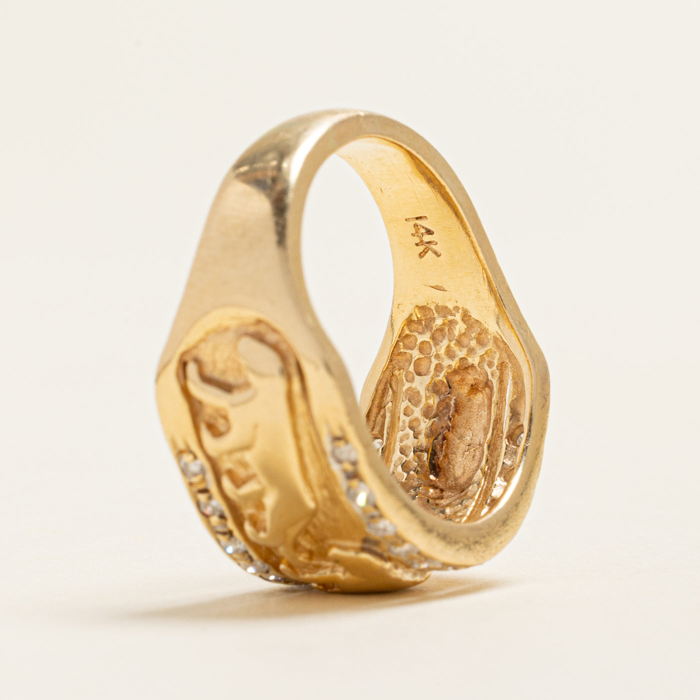 Semi Eternity Diamond Panther Ring | 0.20ctw | SZ 8