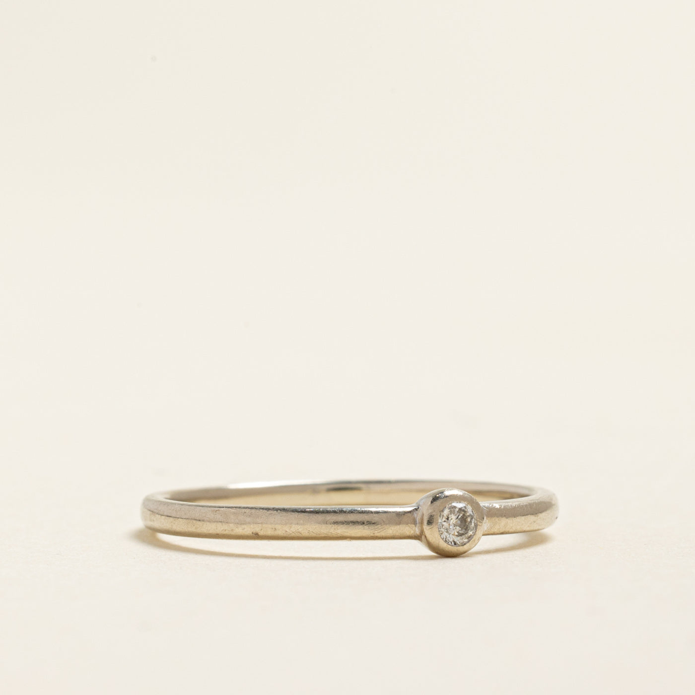 Bezel Set Diamond Thin Ring | 0.05ct | SZ 9