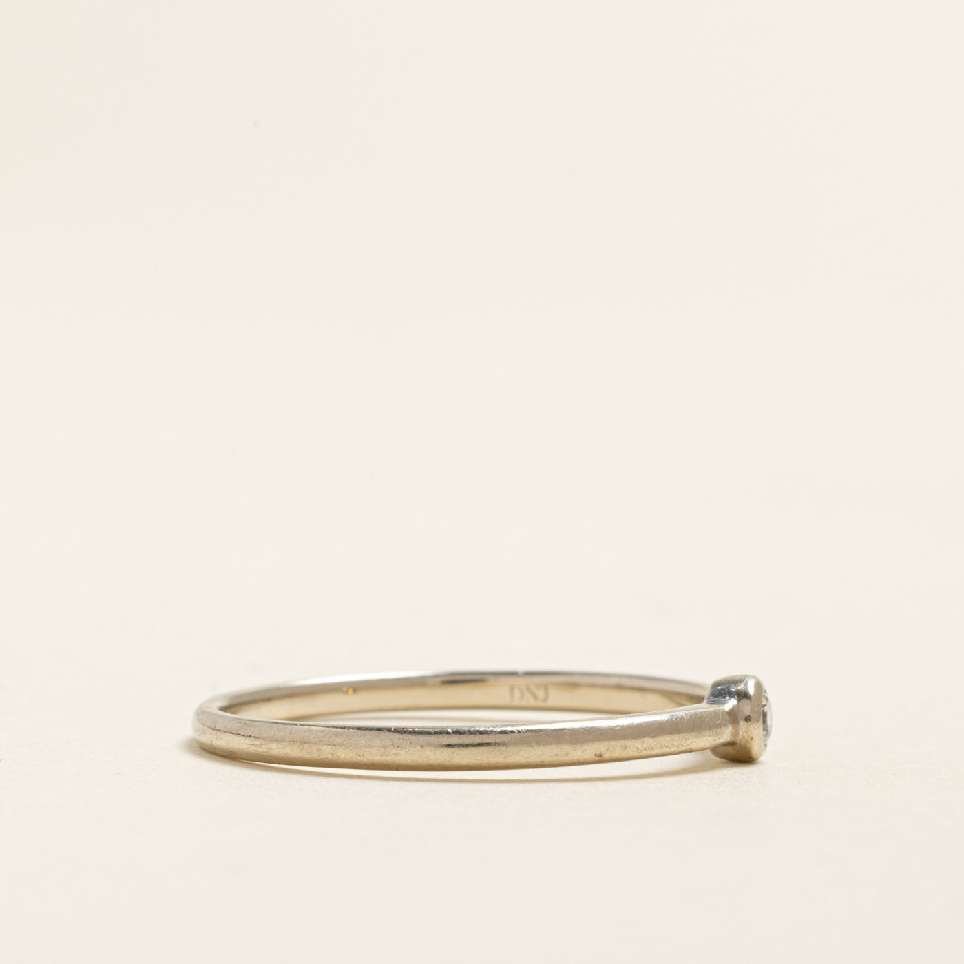 Bezel Set Diamond Thin Ring | 0.05ct | SZ 9