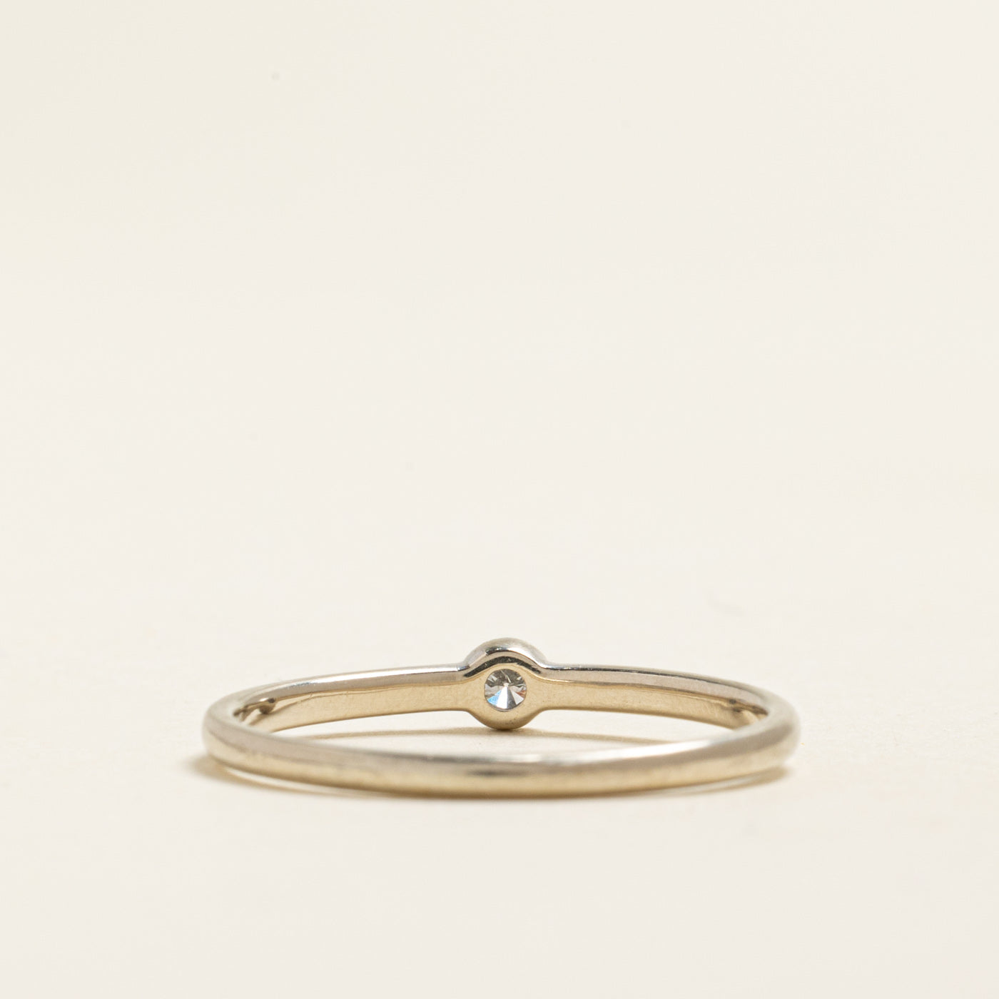 Bezel Set Diamond Thin Ring | 0.05ct | SZ 9