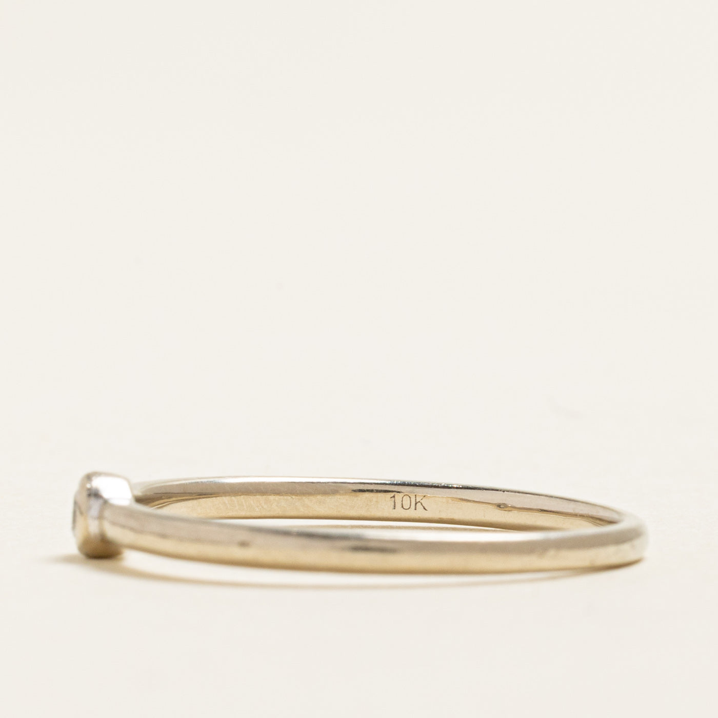 Bezel Set Diamond Thin Ring | 0.05ct | SZ 9