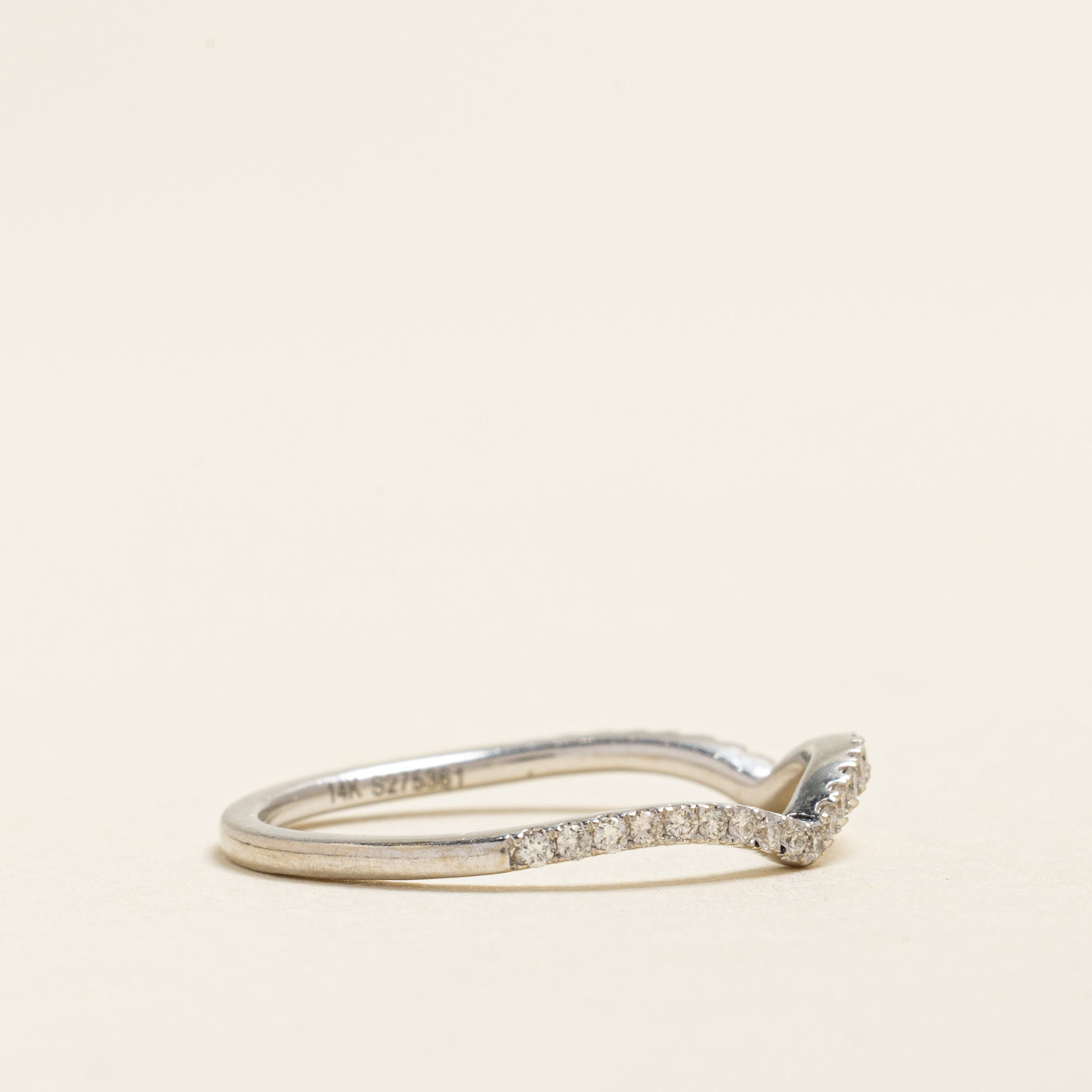 Semi Eternity Diamond Contour Ring | 0.15ctw | SZ 6.5