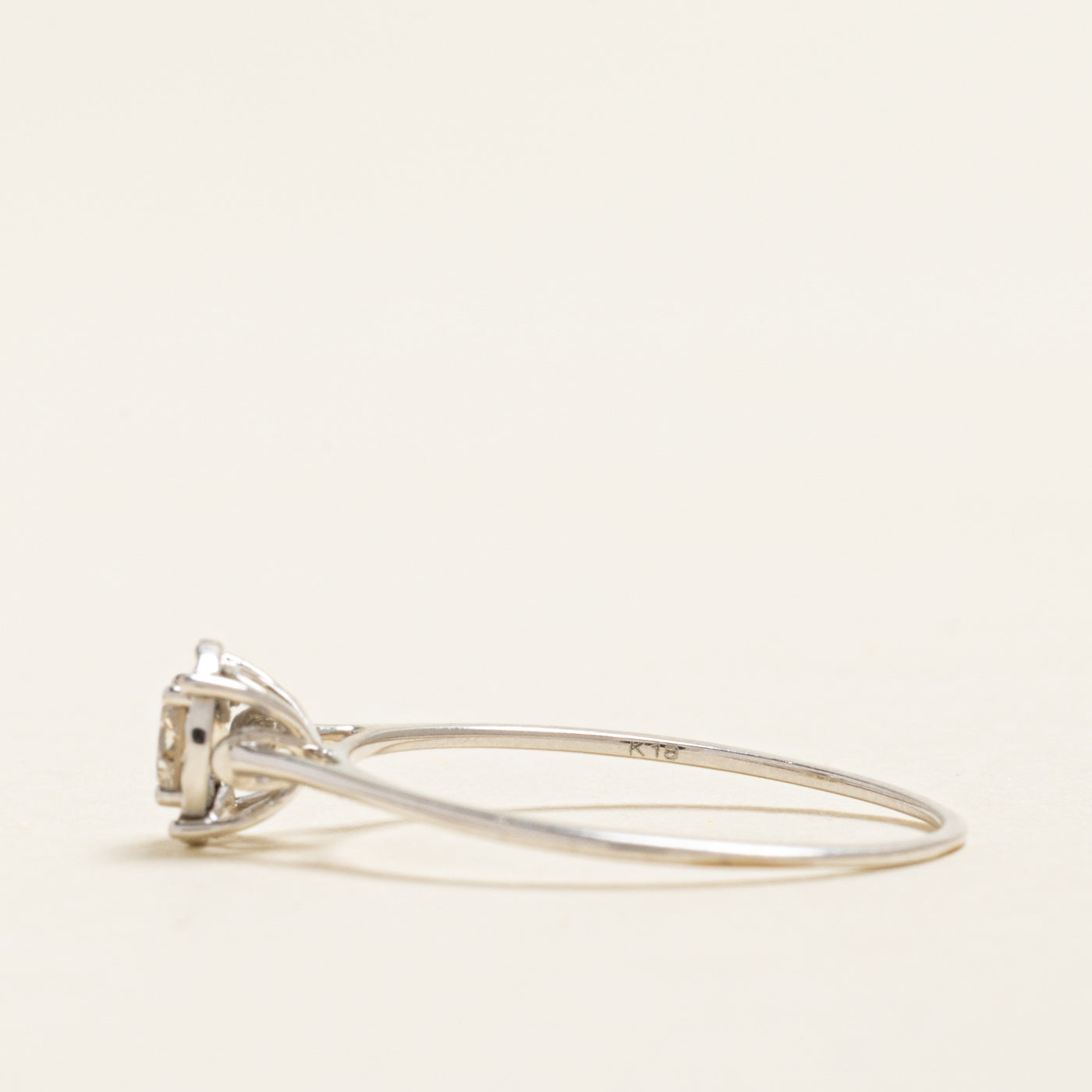 18k Illusion Set Champagne Diamond Ring | 0.20ct | SZ 6.25
