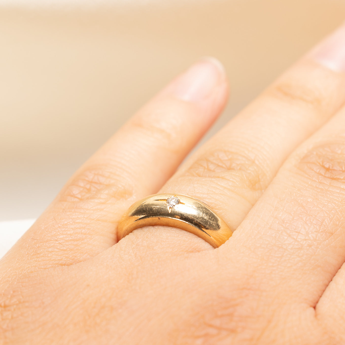 Star Set Diamond Dome Ring | 0.05ct | SZ 7