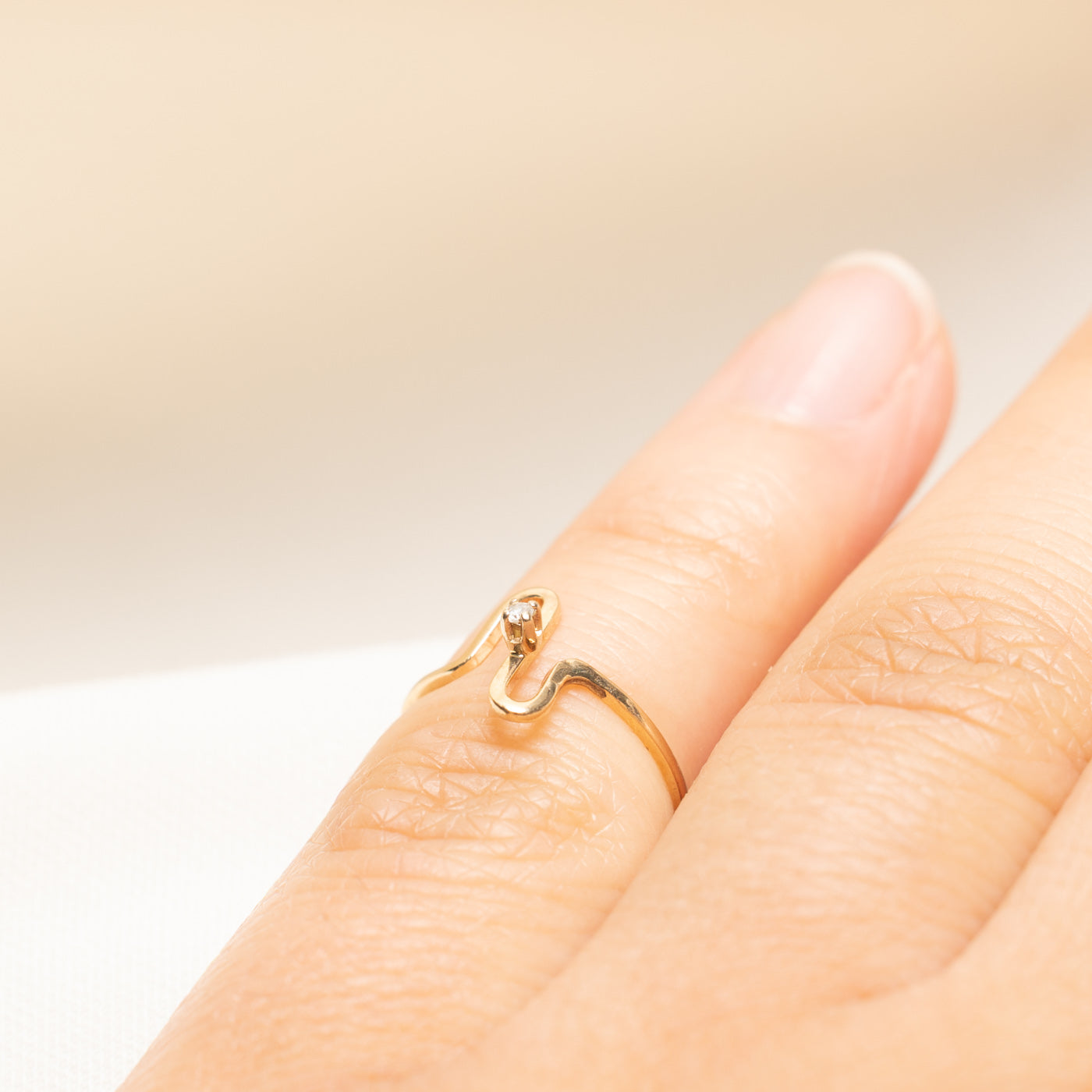 Bague Vague Diamant | 0,01 ct | Taille 1,75