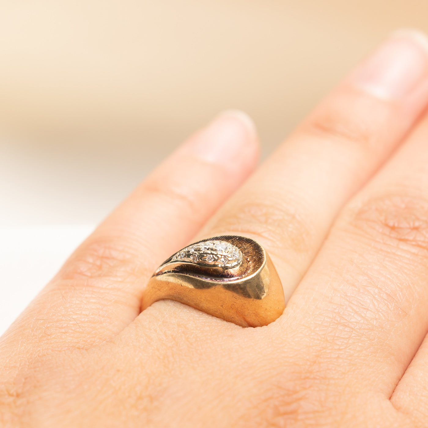 Diamond Pear Shaped Cluster Cocktail Ring | 0.12ctw | SZ 7.25