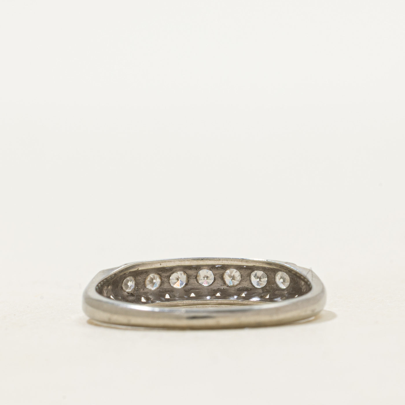 'Birks' 18k Semi Eternity Diamond Band | SZ 6.75
