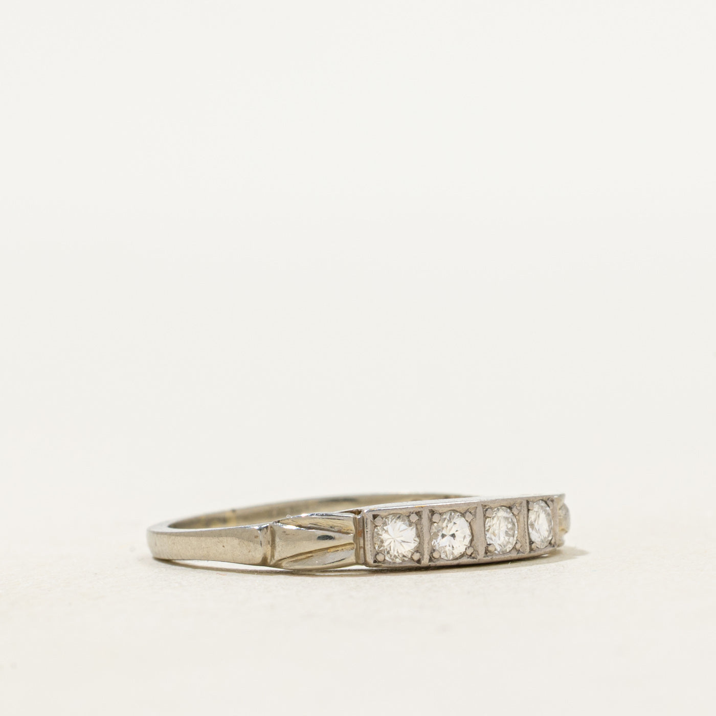 18k Four Stone Diamond Band | SZ 5