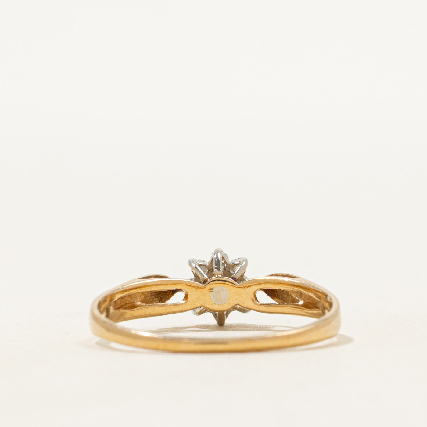 Yellow Gold Diamond Petal Cluster Ring | SZ 7