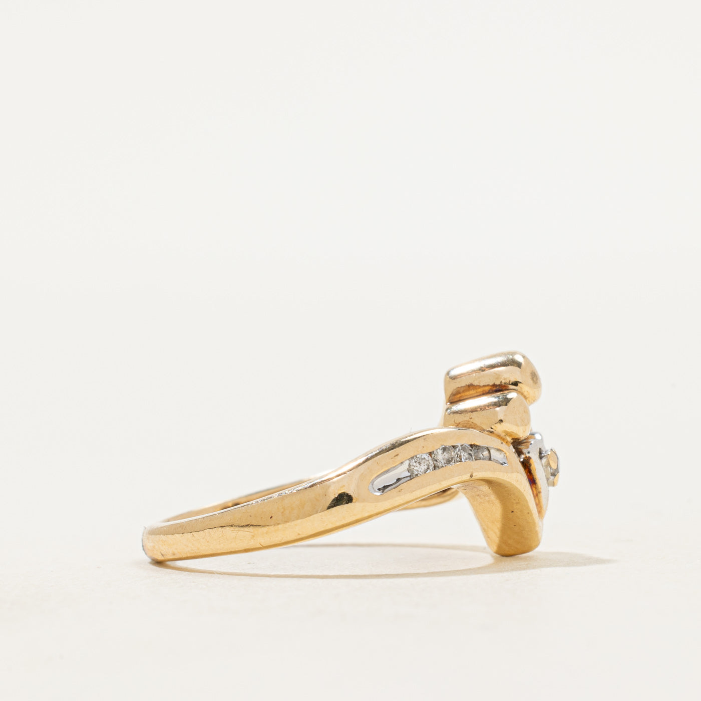 Yellow Gold Diamond Double Figure Ring | SZ 5