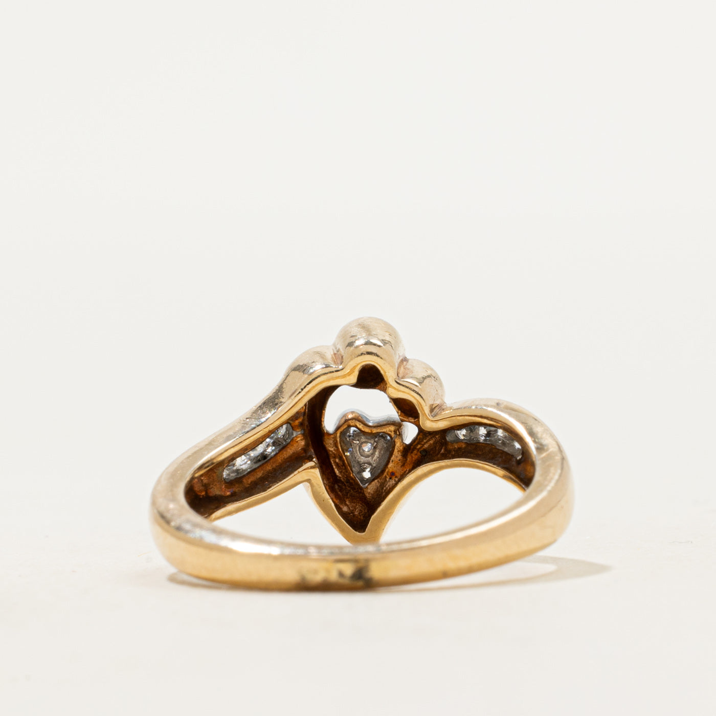 Yellow Gold Diamond Double Figure Ring | SZ 5
