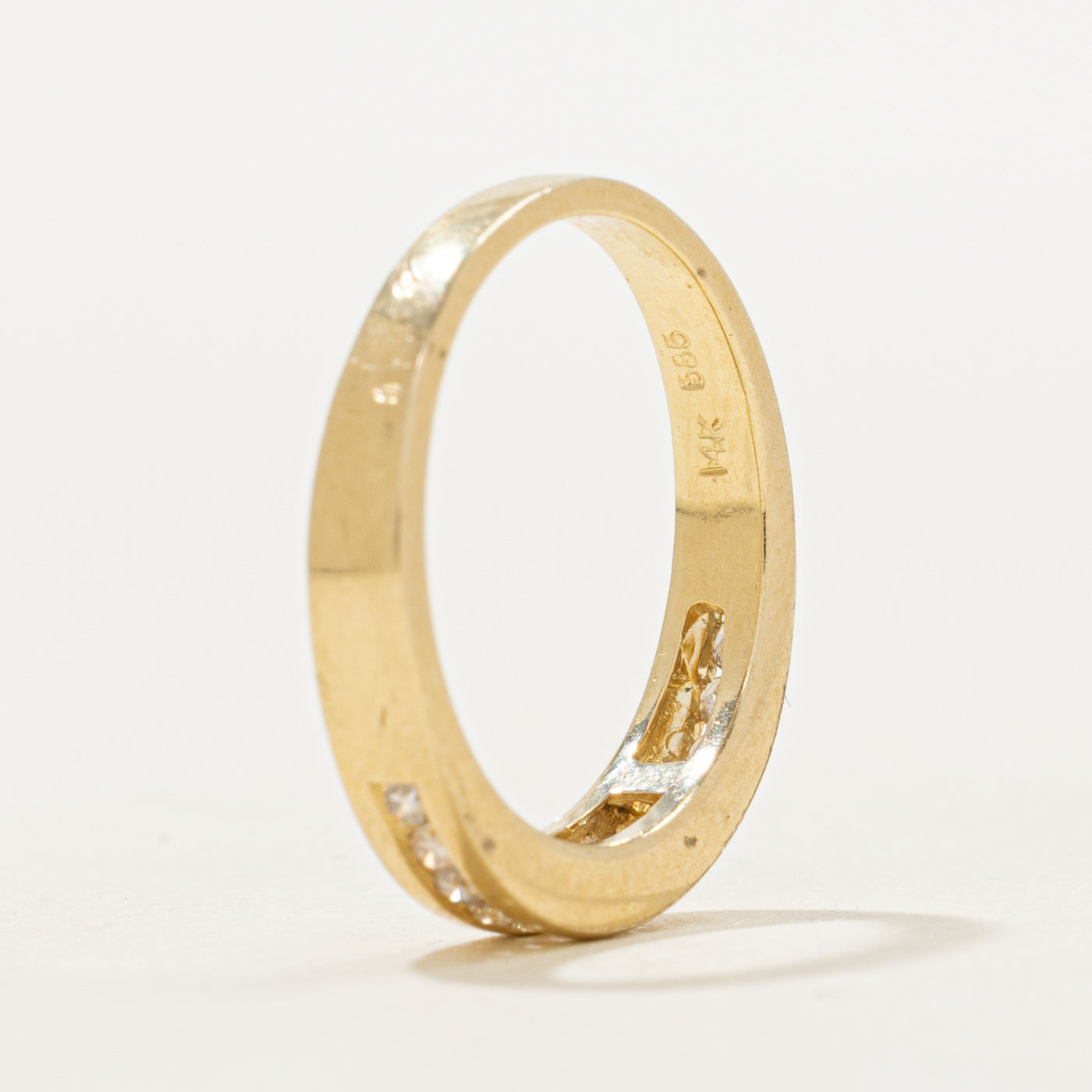 Semi Eternity Channel Set Diamond Band | SZ 4