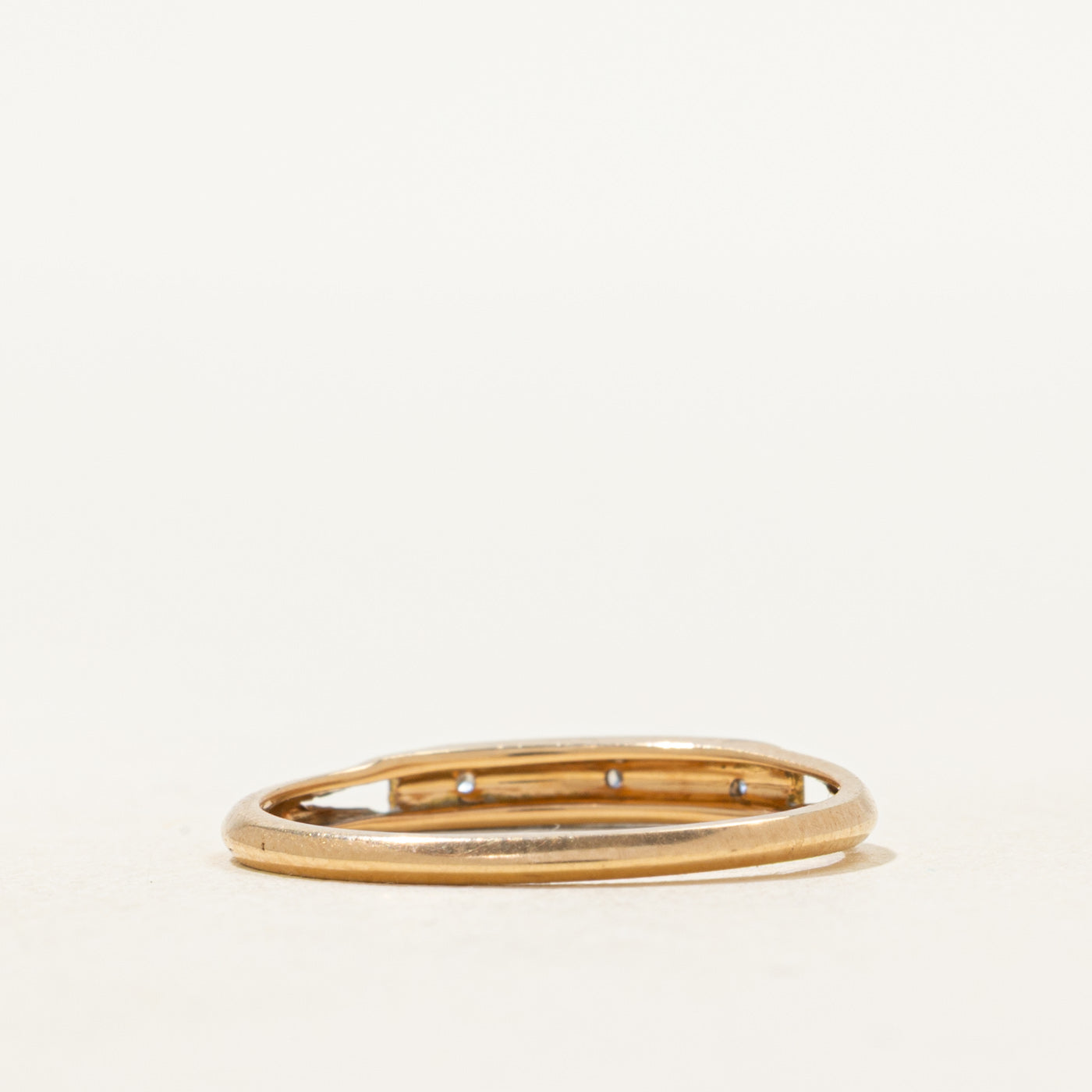 Three Stone Diamond Open Shank Band | SZ 5