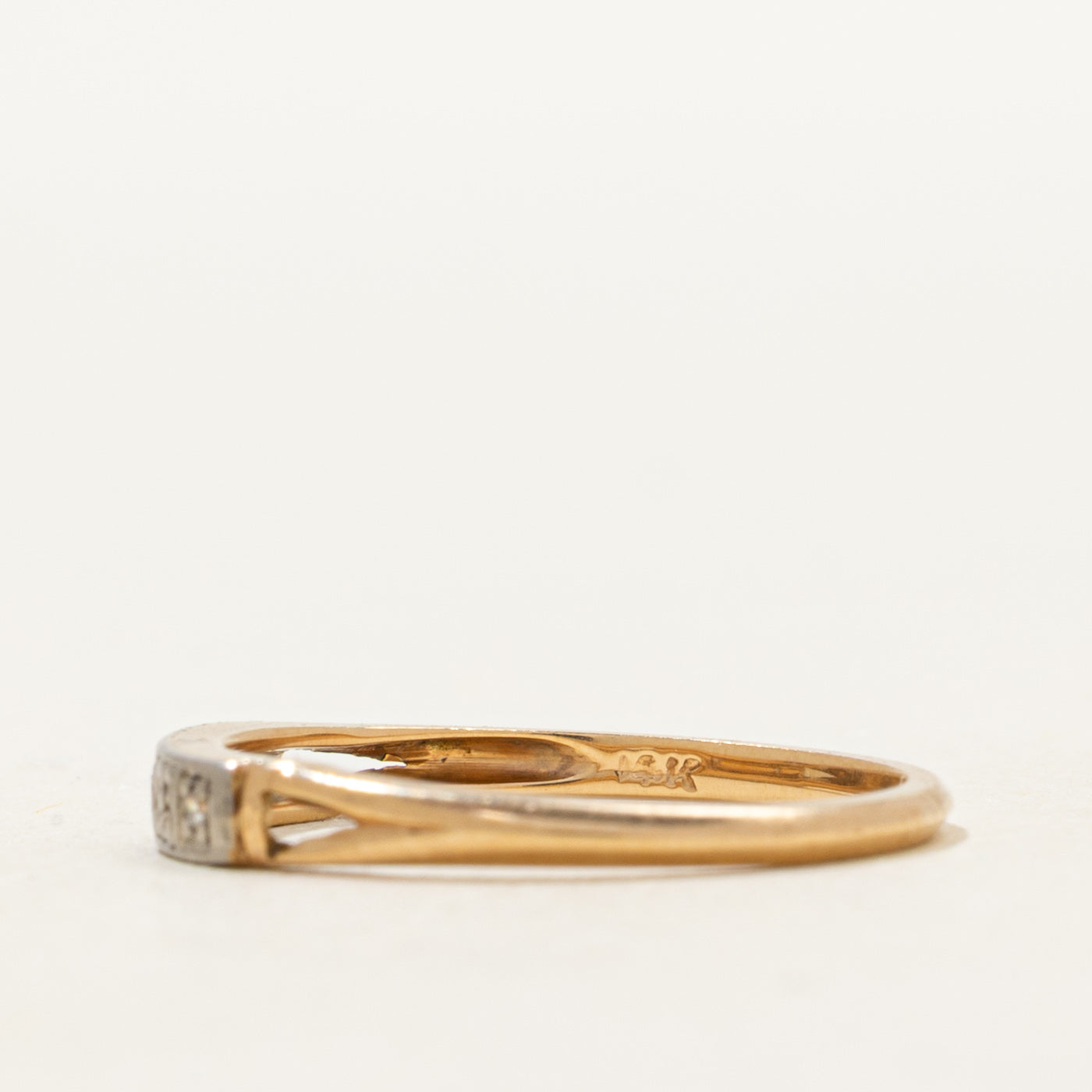 Three Stone Diamond Open Shank Band | SZ 5