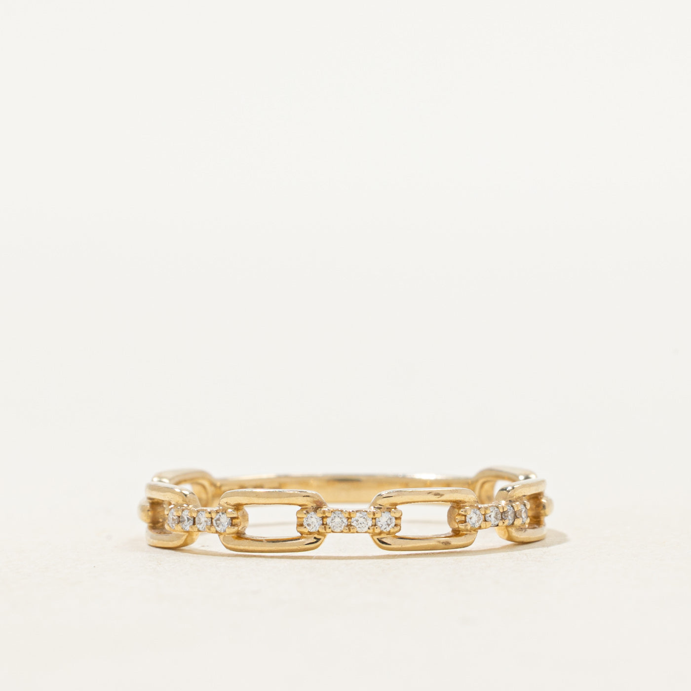 Diamond Rectangle Link Chain Ring | SZ 7